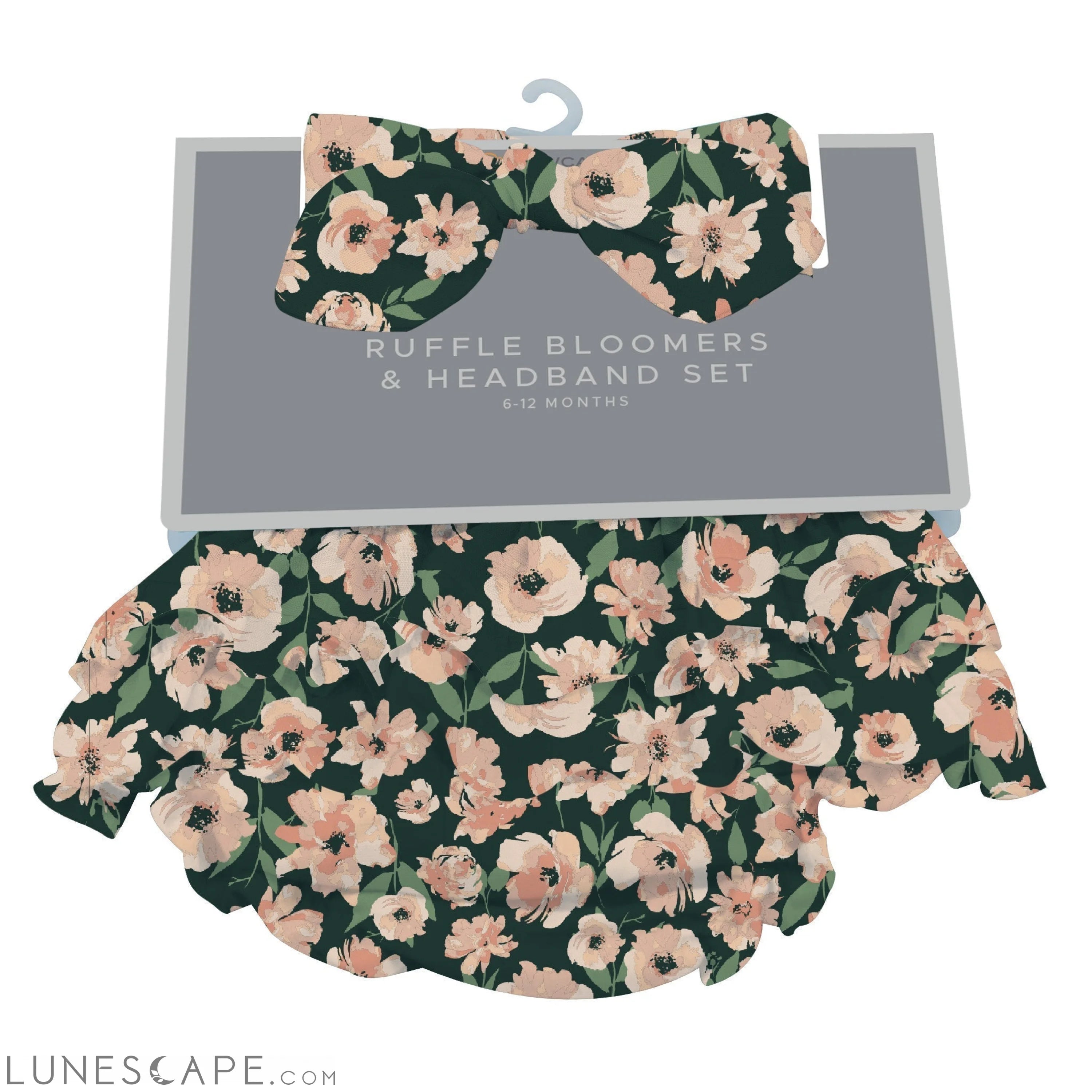 Canyon Sunset Flowers Ruffle Bloomers and Headband Set LUNESCAPE