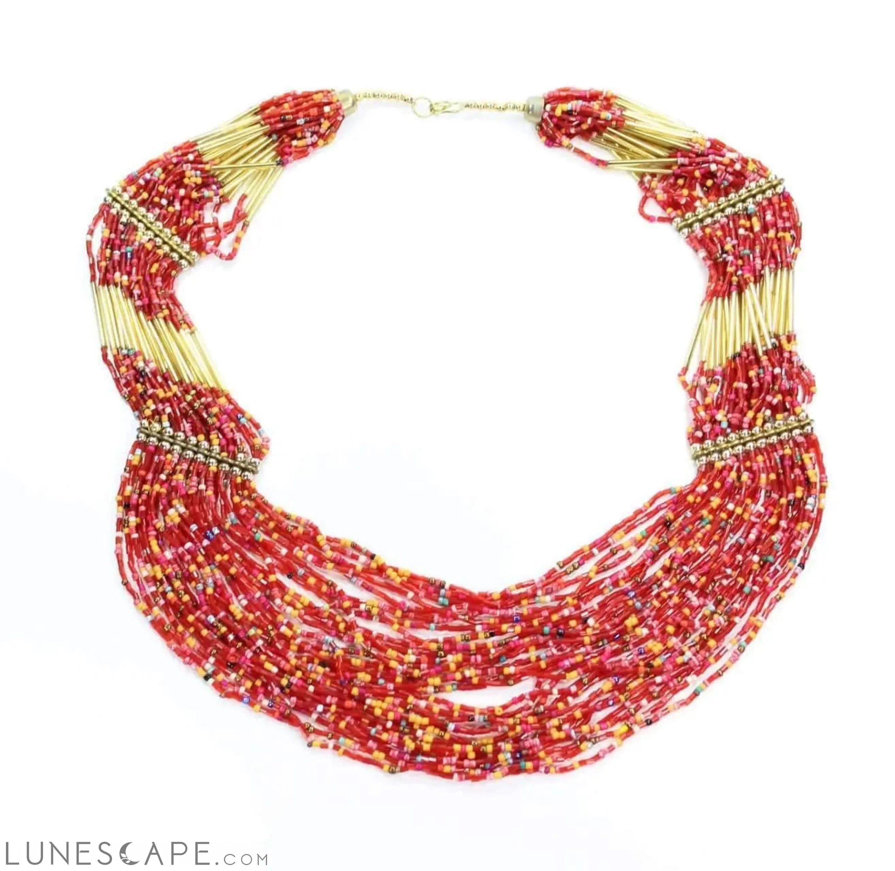 Canyon Sunset Multi-Strand Beaded Necklace LUNESCAPE