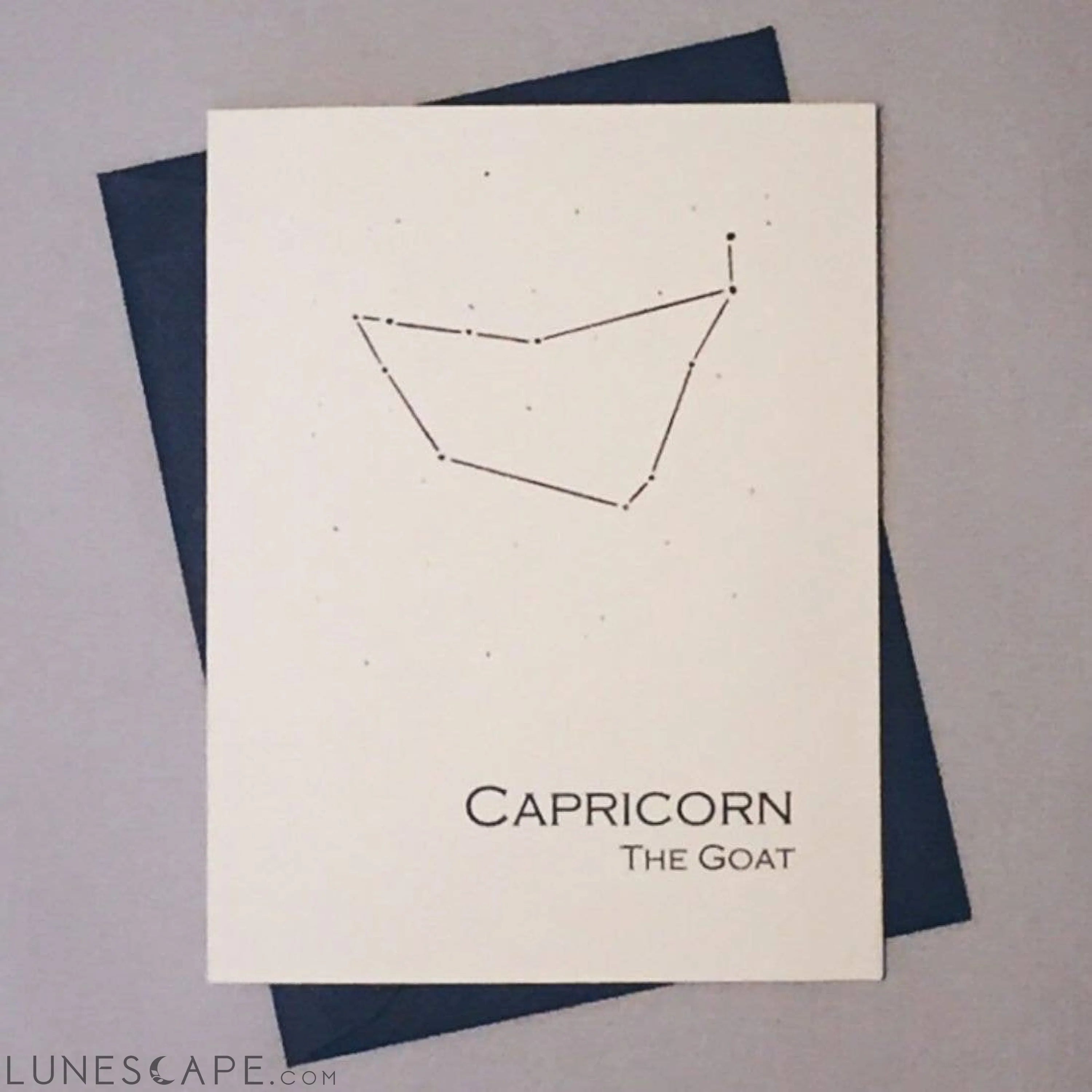 Capricorn Constellation Zodiac Sign Birthday Card LUNESCAPE