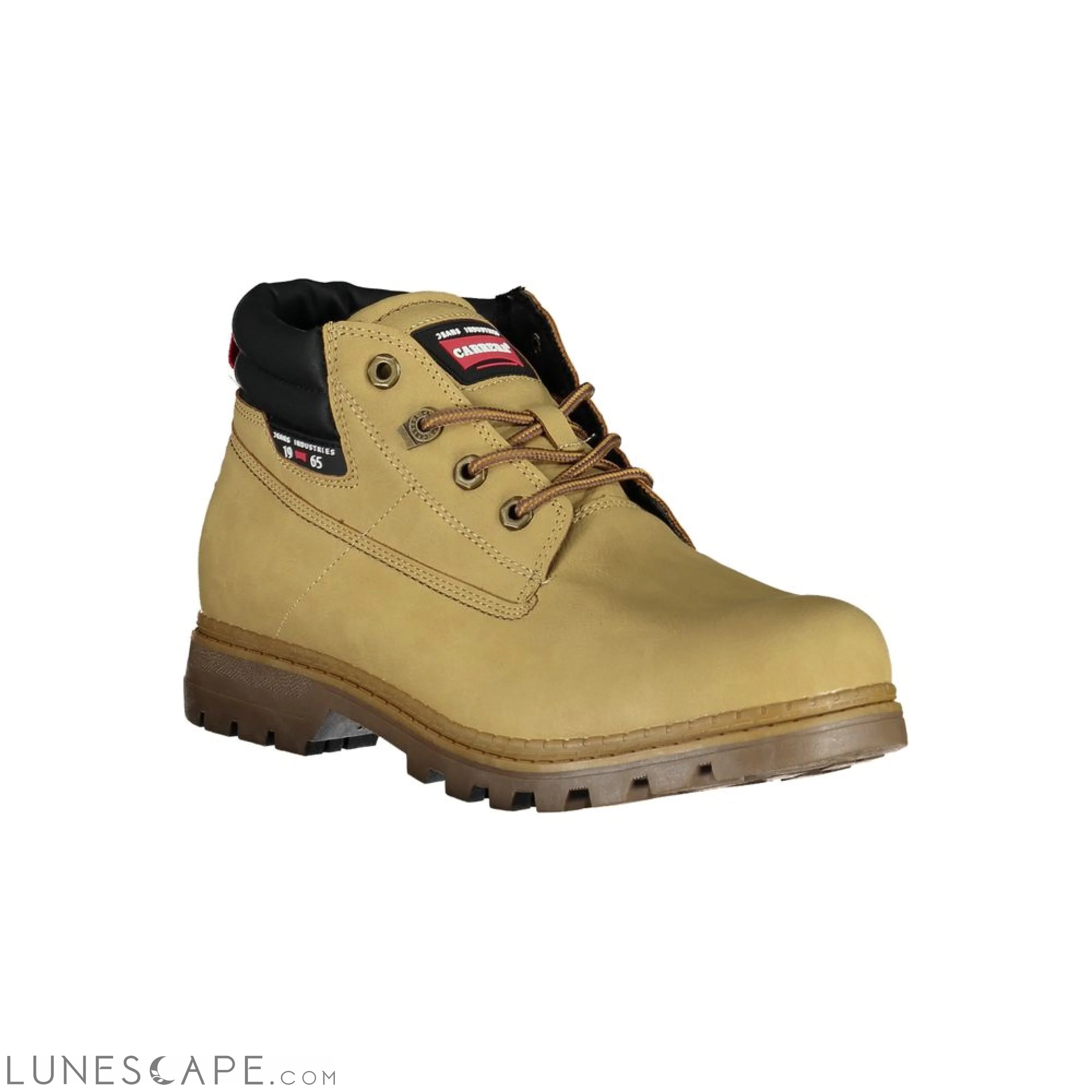 Carrera Beige Lace-Up Boots with Contrast Details LUNESCAPE