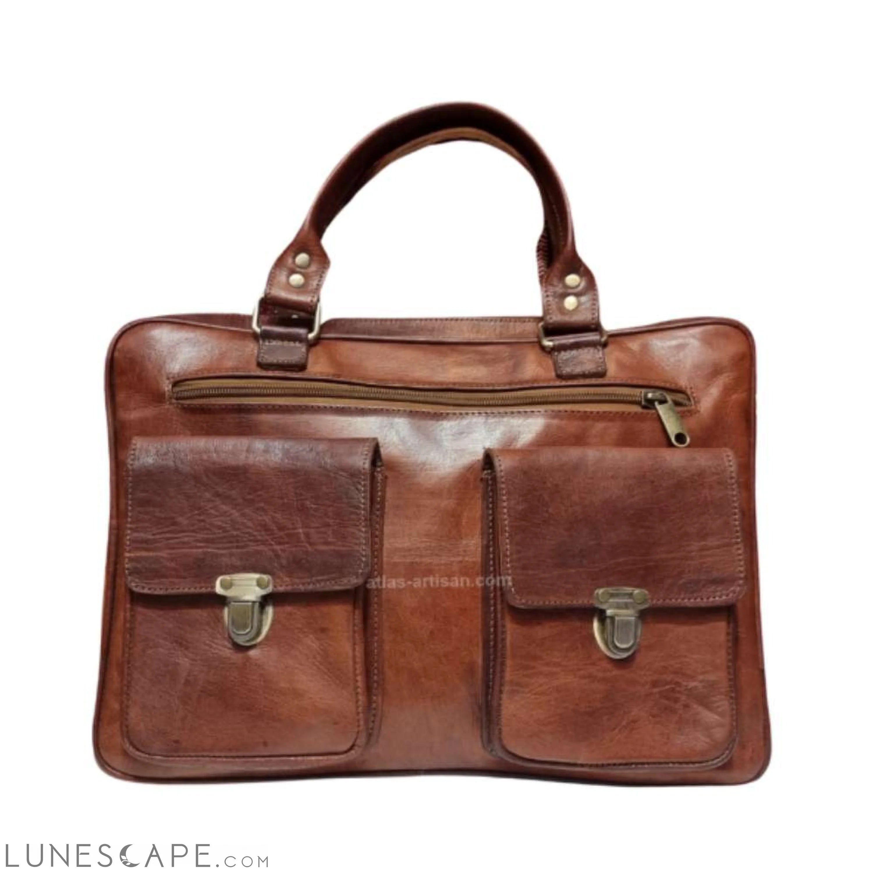 Cartable Norm Top-Handle Leather Briefcase LUNESCAPE