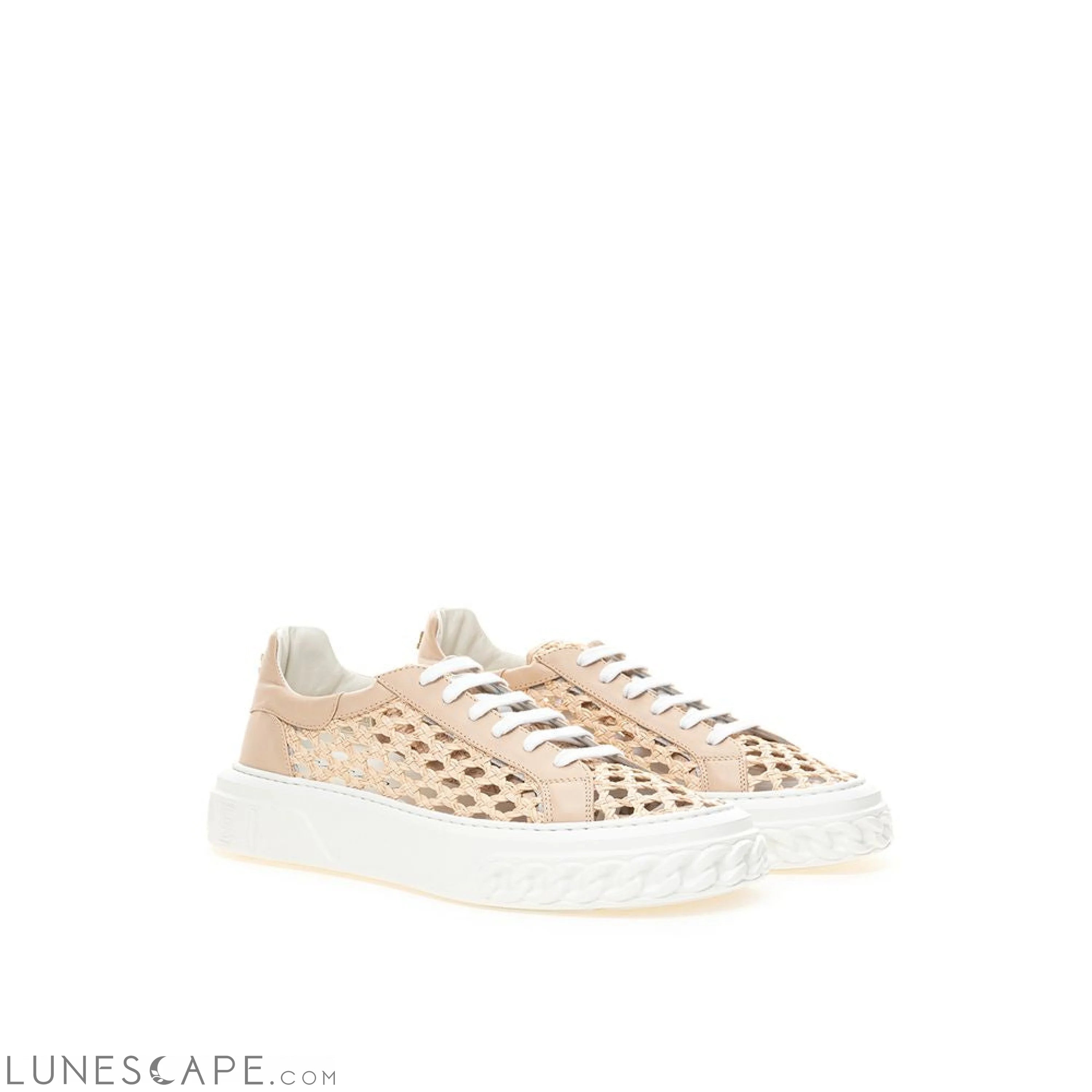 Casadei Chic Beige Leather Sneakers LUNESCAPE