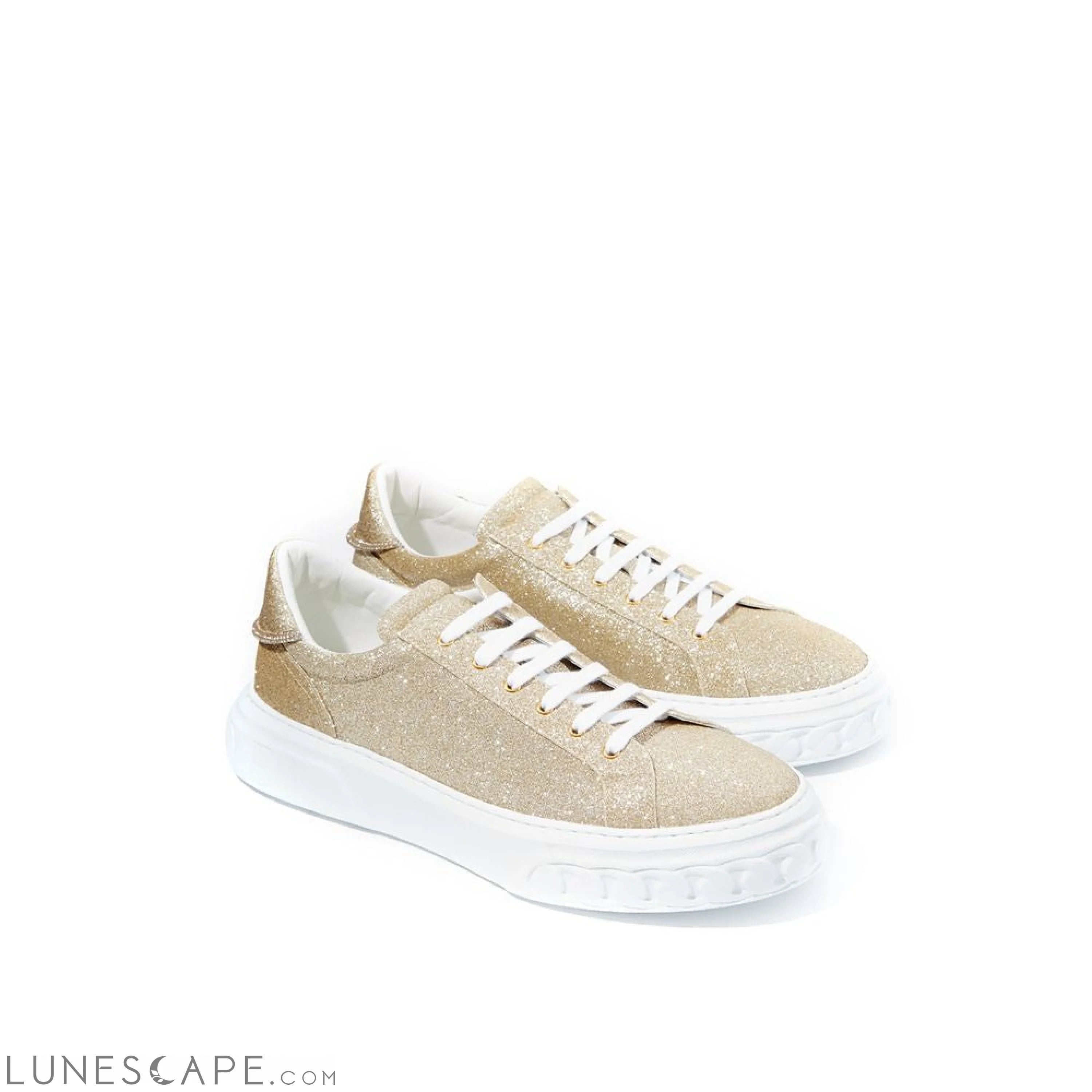 Casadei Elegant Gold Leather Sneakers LUNESCAPE