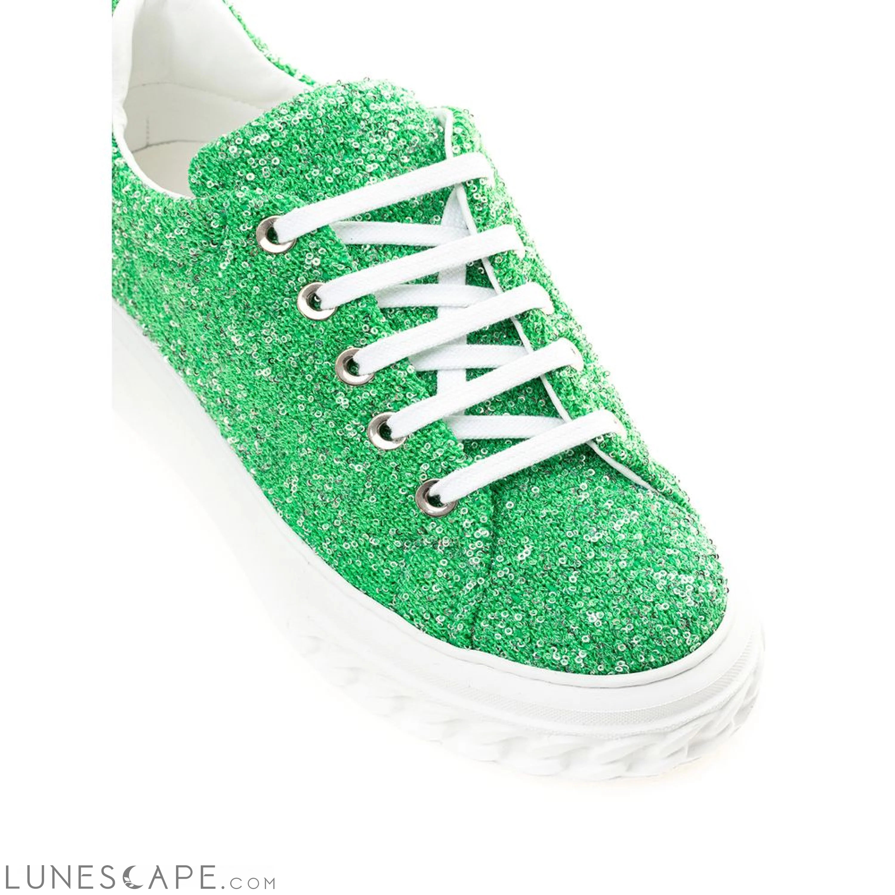 Casadei Emerald Elegance Leather Sneakers LUNESCAPE