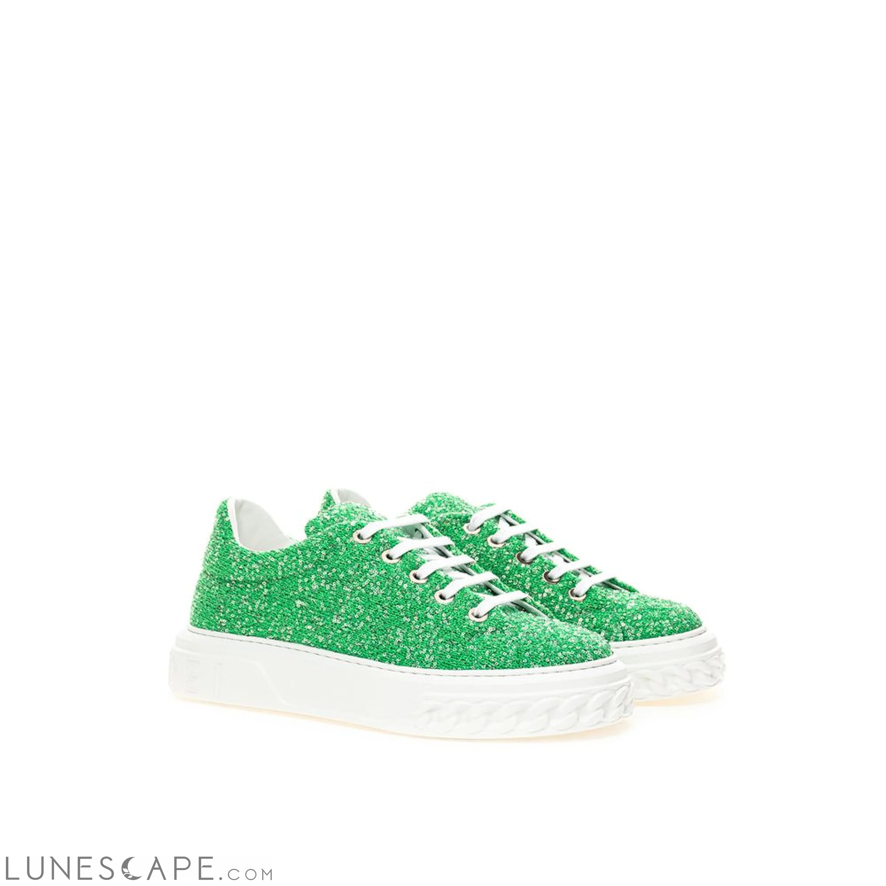 Casadei Emerald Elegance Leather Sneakers LUNESCAPE