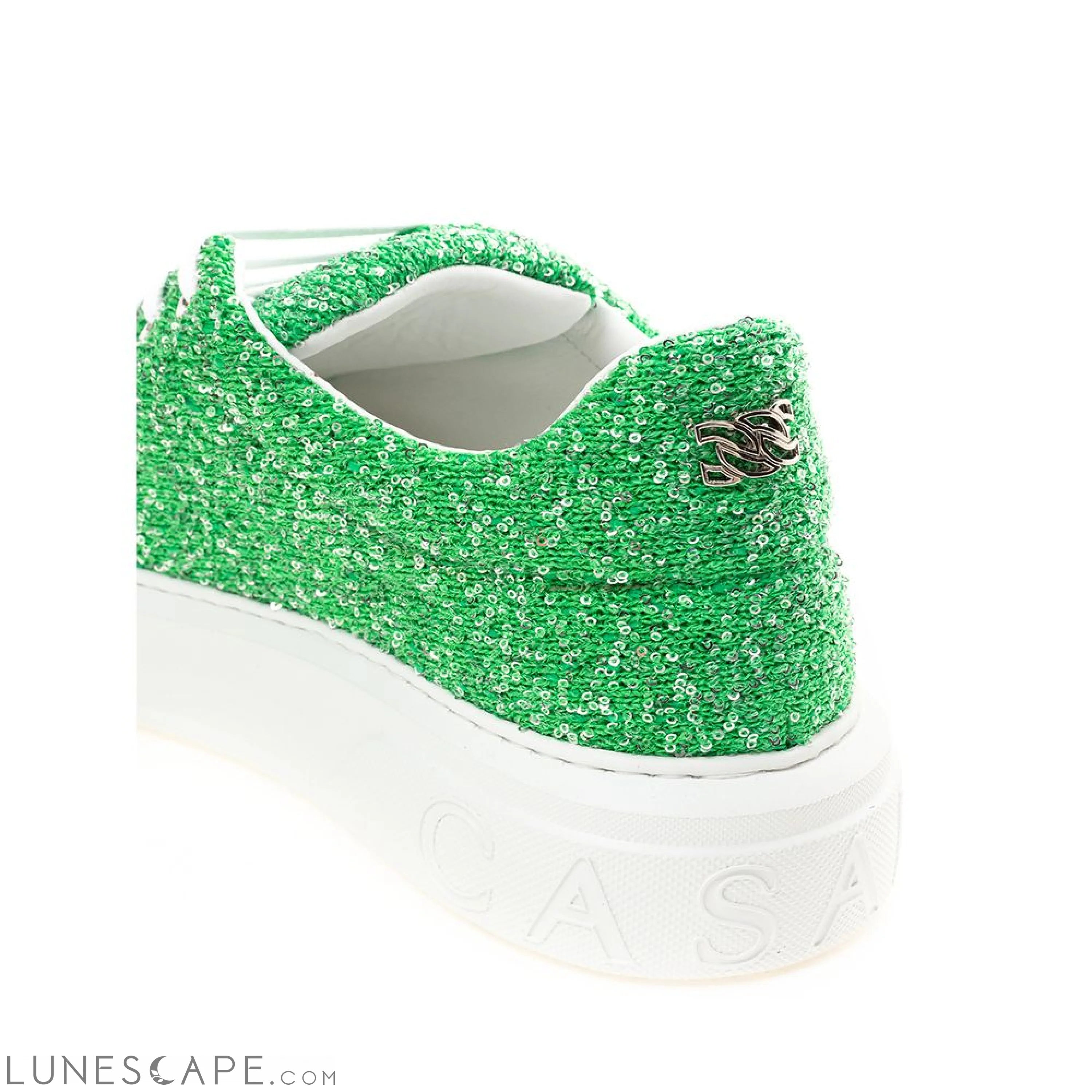 Casadei Emerald Elegance Leather Sneakers LUNESCAPE