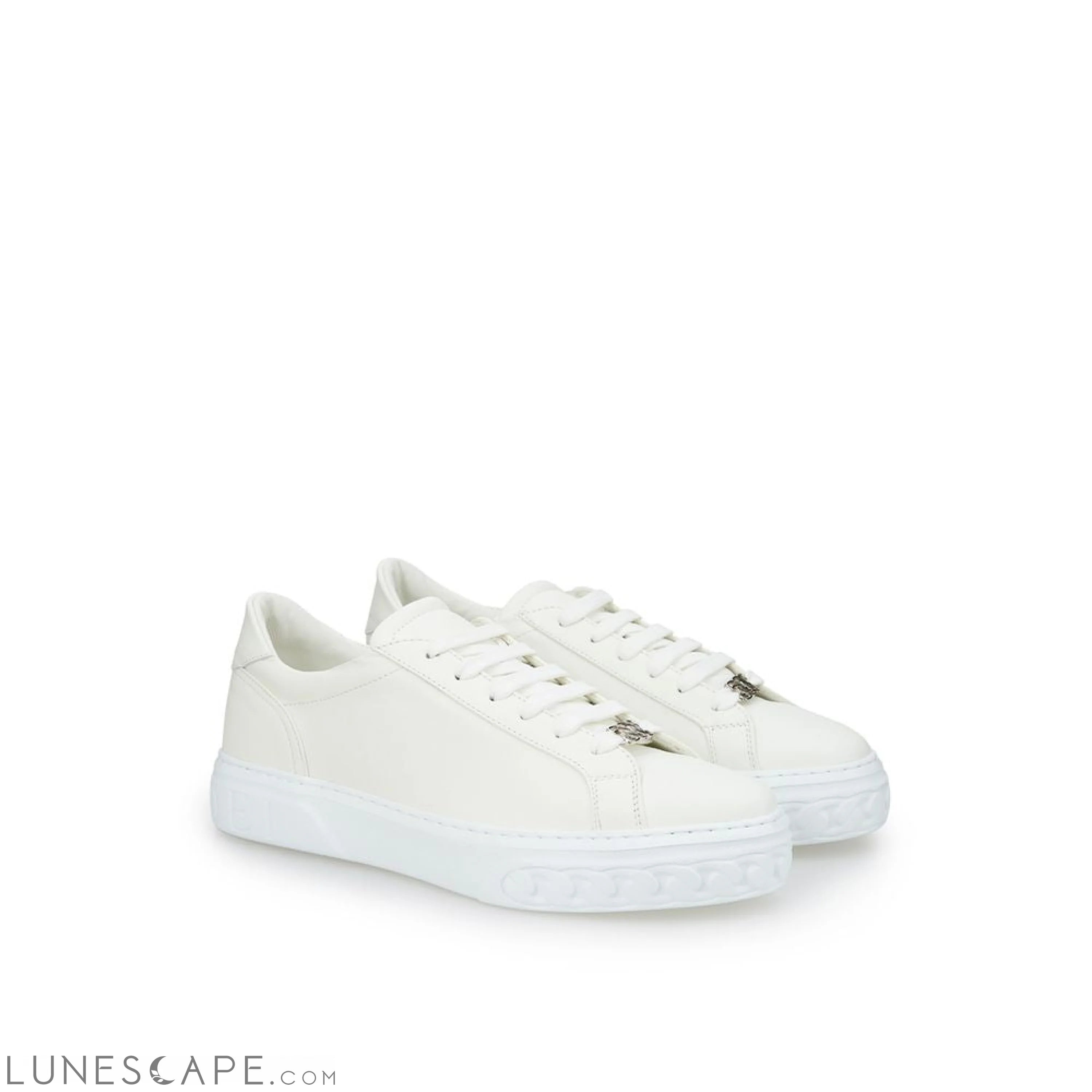 Casadei Sleek White Leather Sneakers LUNESCAPE