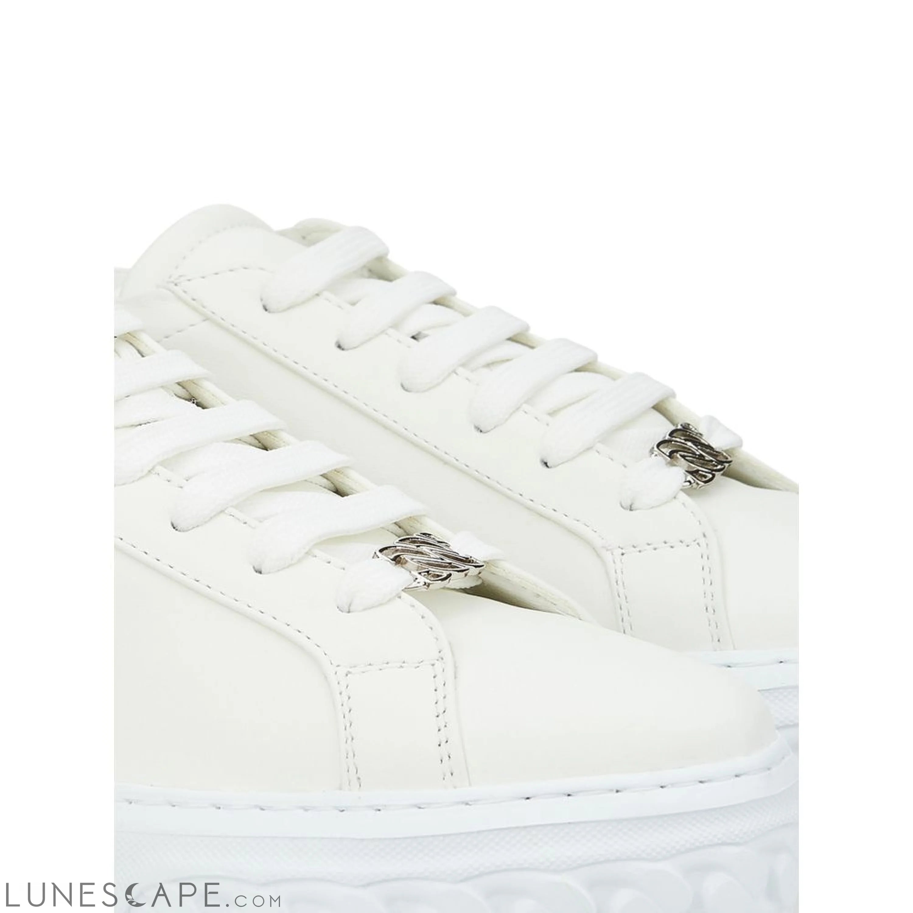 Casadei Sleek White Leather Sneakers LUNESCAPE