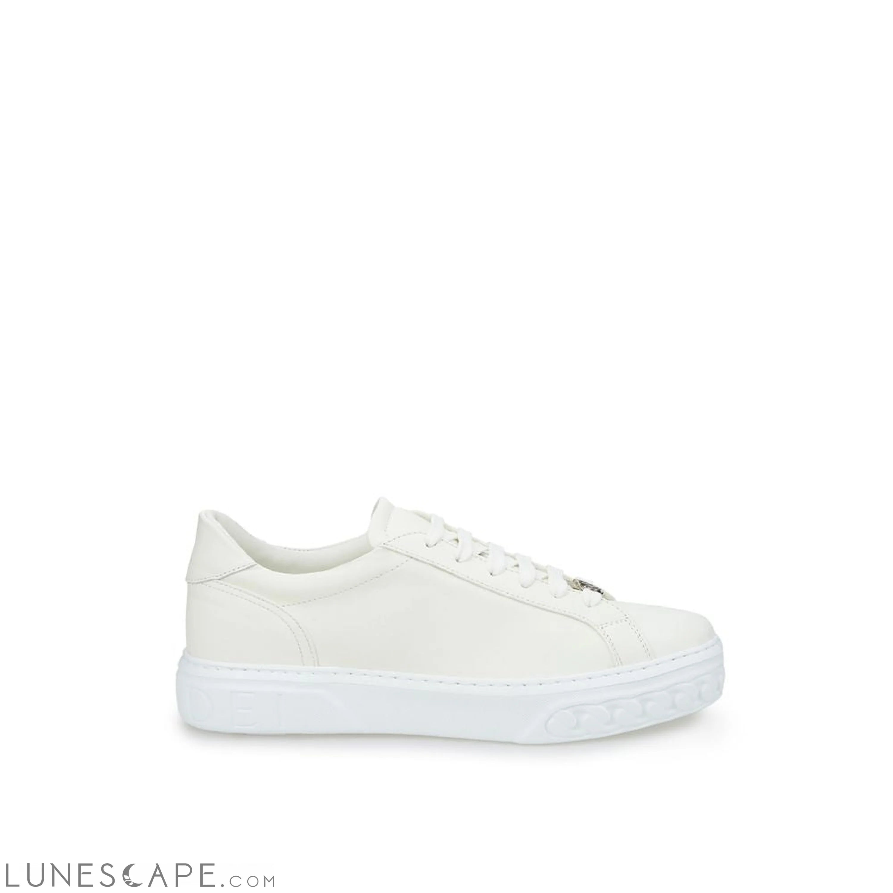 Casadei Sleek White Leather Sneakers LUNESCAPE