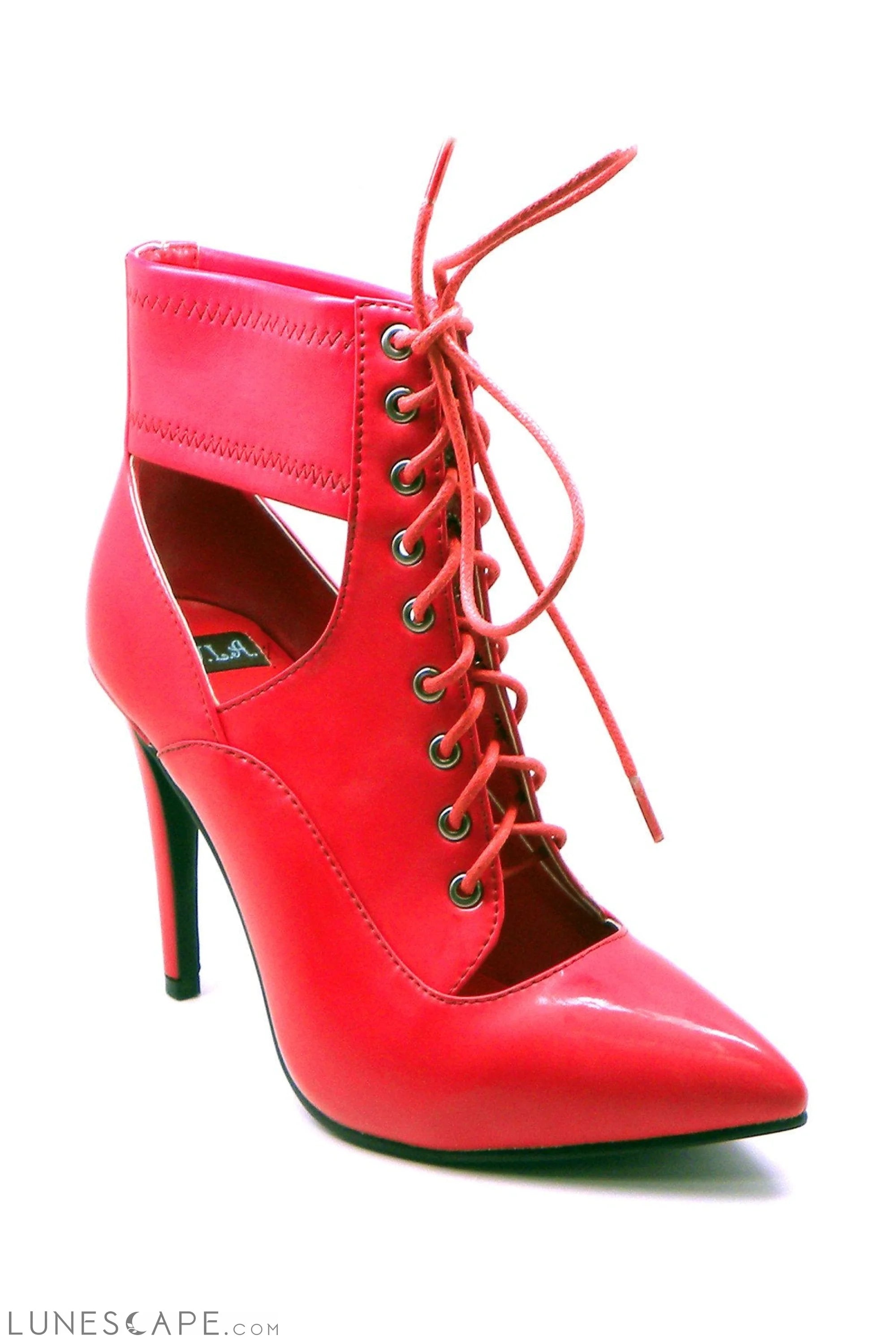 CASANOVA Lace-Up Pointed Toe Victorian Heeled Ankle Boot LUNESCAPE