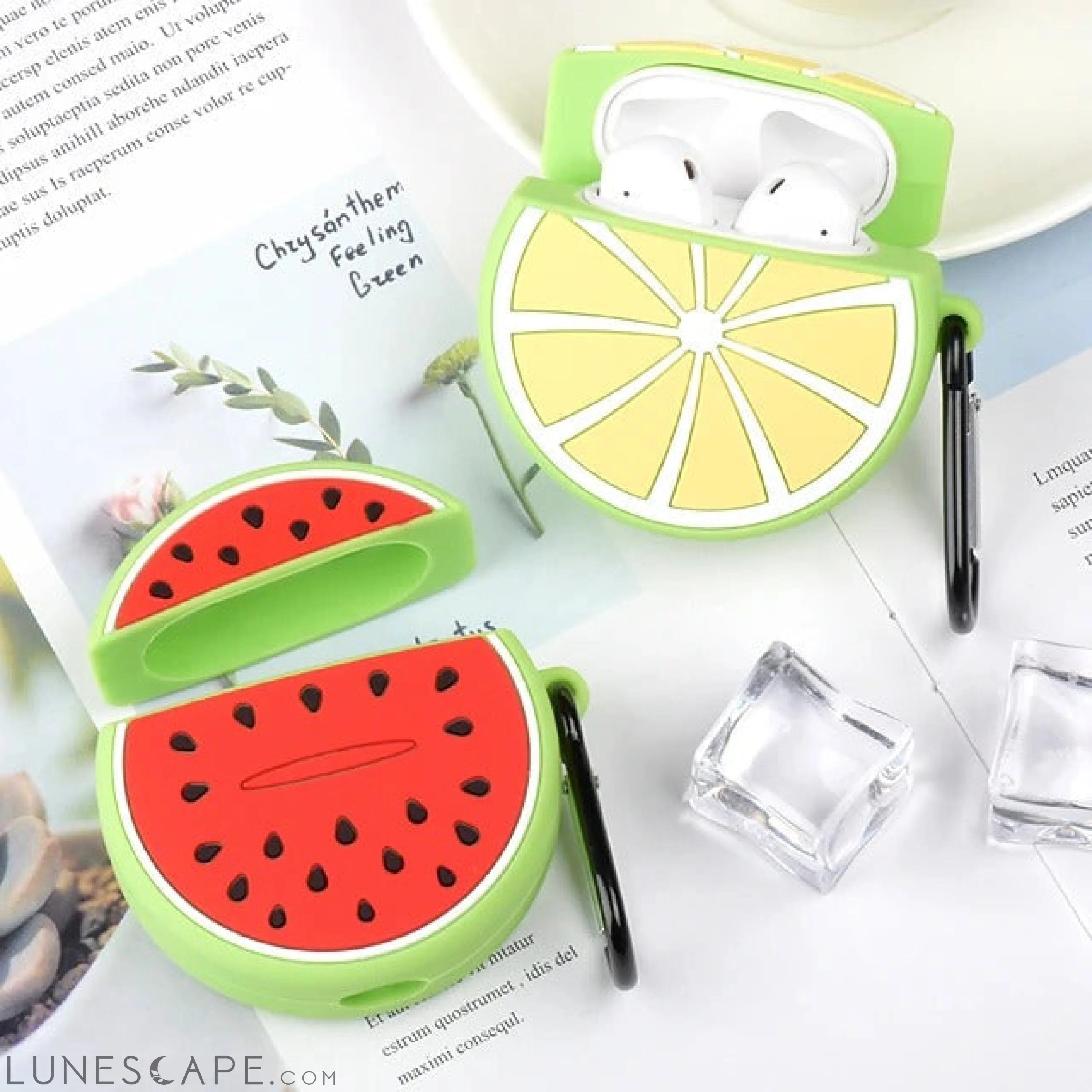 Case For Apple scene map AirPods 1/2 universal fruit pattern LUNESCAPE