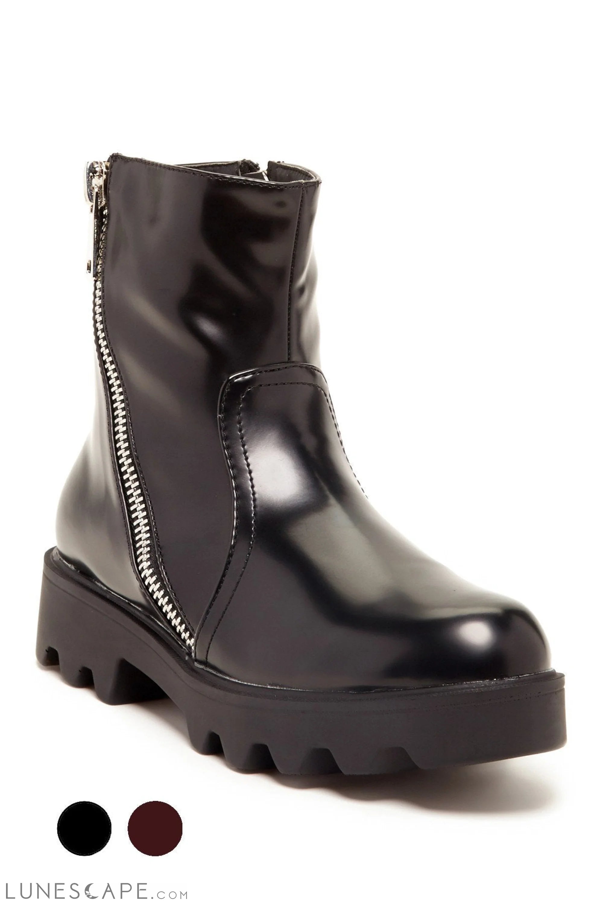 CASIE Platform Zip-Side Combat Boot LUNESCAPE