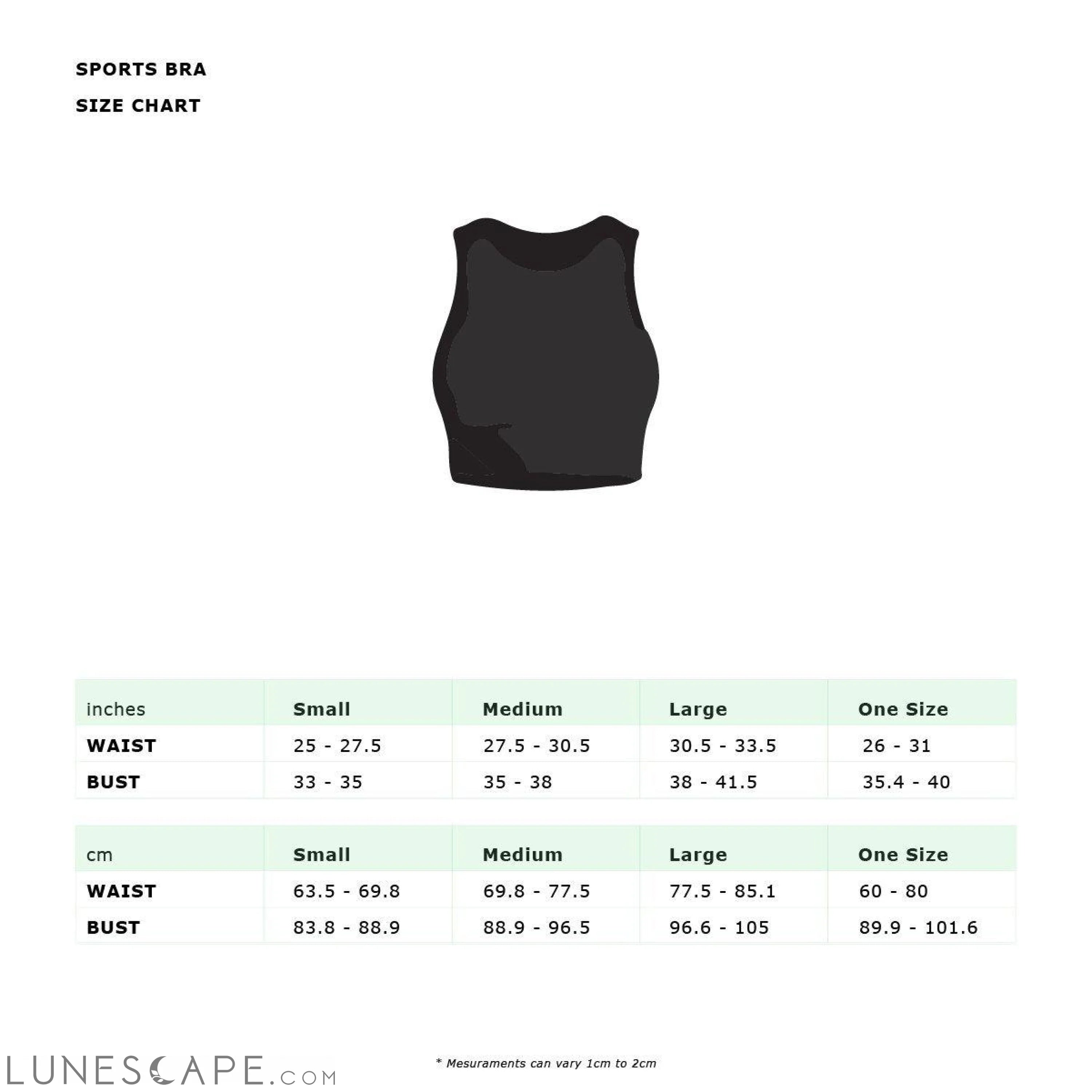 Cassie Black Sports Bra LUNESCAPE