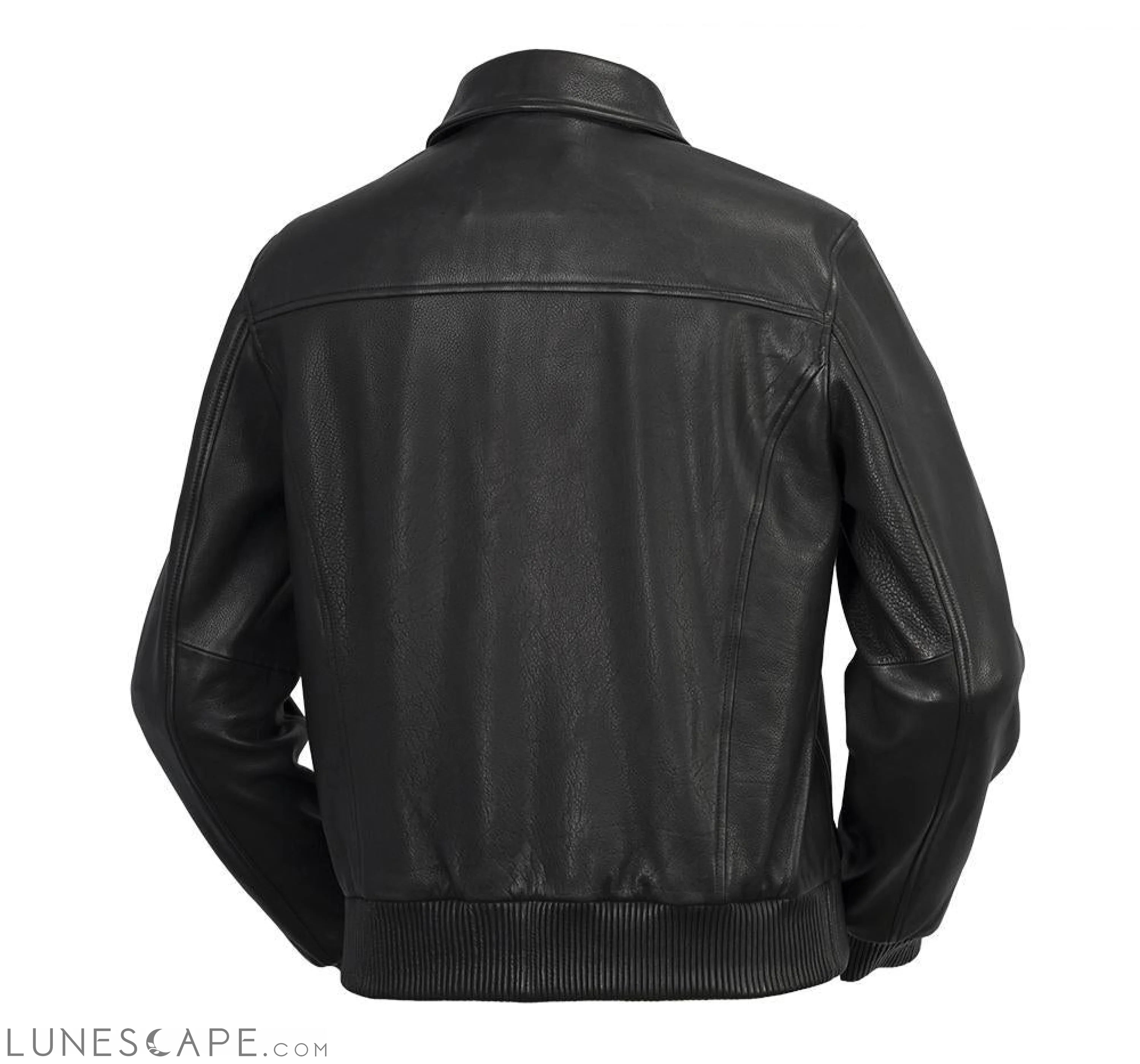 Castor Mens Leather Bomber Jacket LUNESCAPE