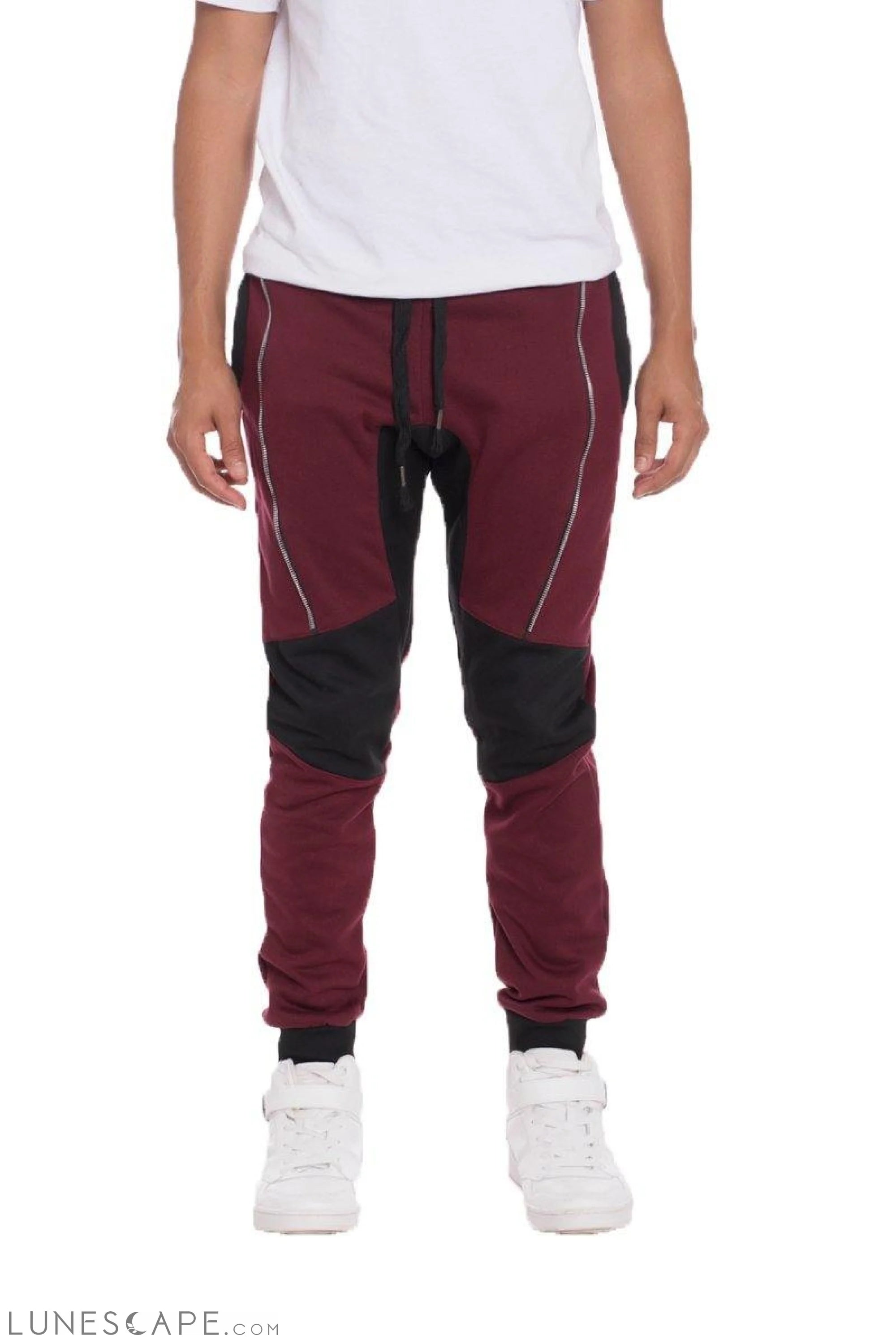 CASUAL JOGGER PANTS - BRICK RED LUNESCAPE