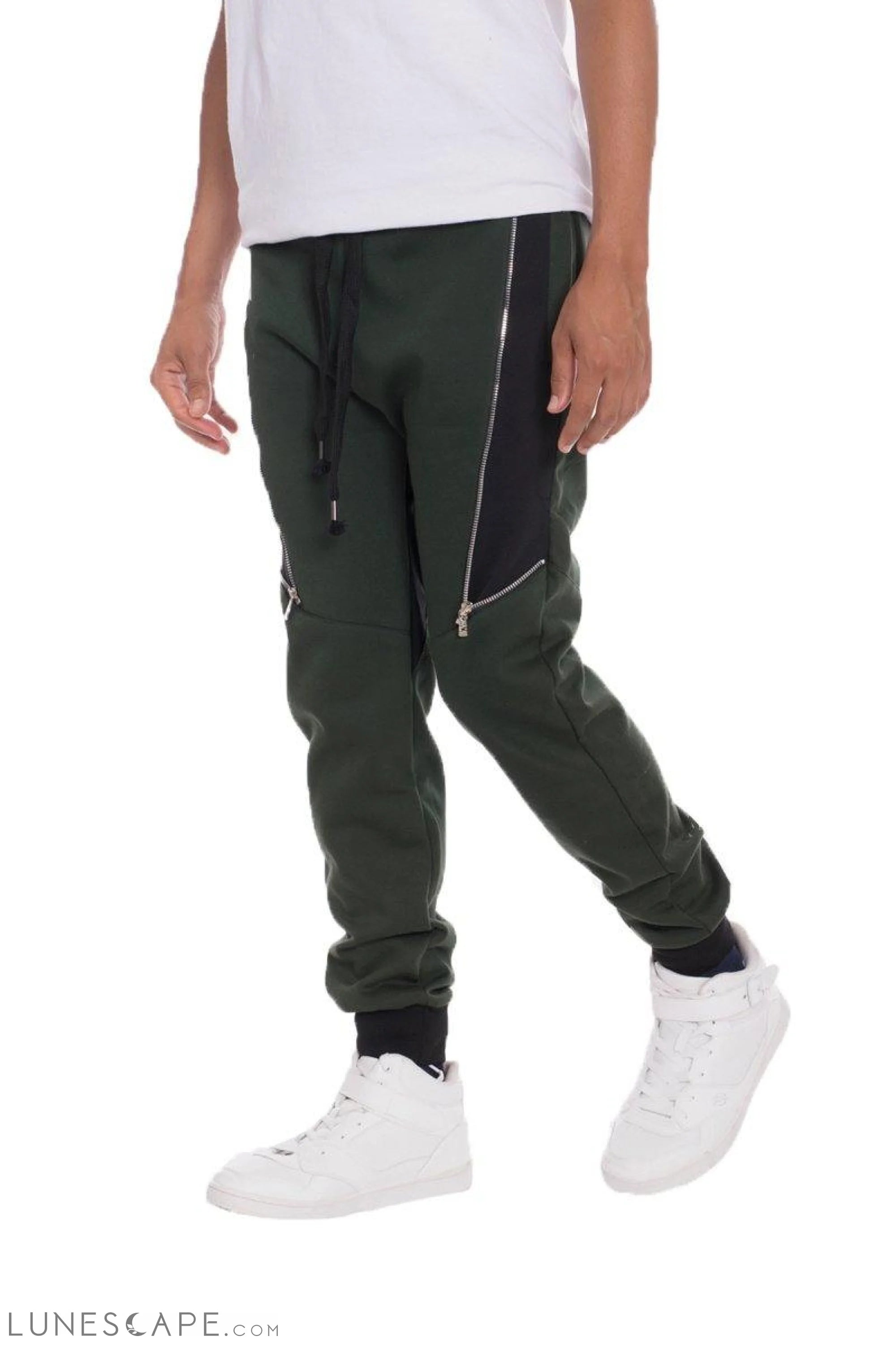 CASUAL JOGGER PANTS - OLIVE LUNESCAPE