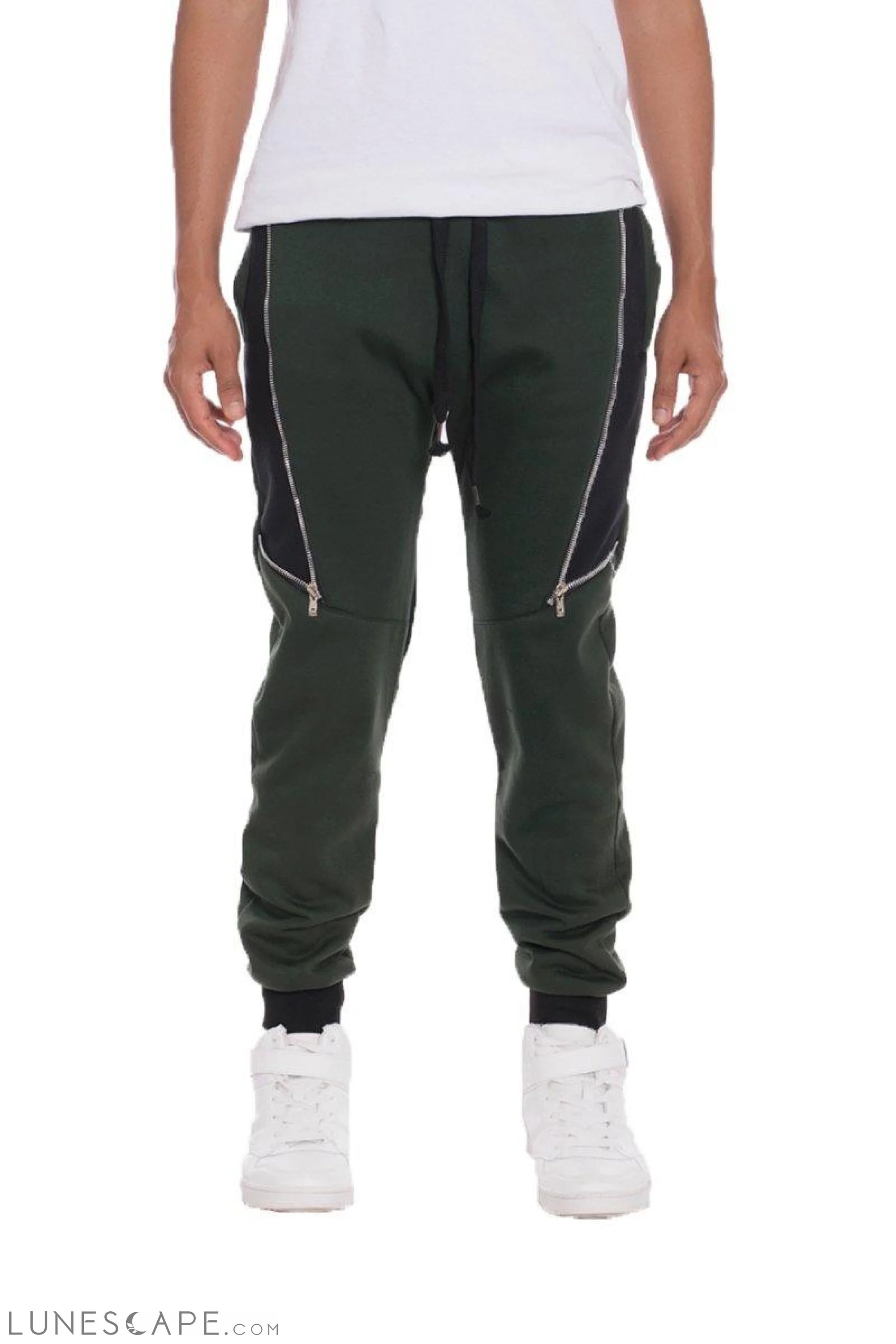 CASUAL JOGGER PANTS - OLIVE LUNESCAPE