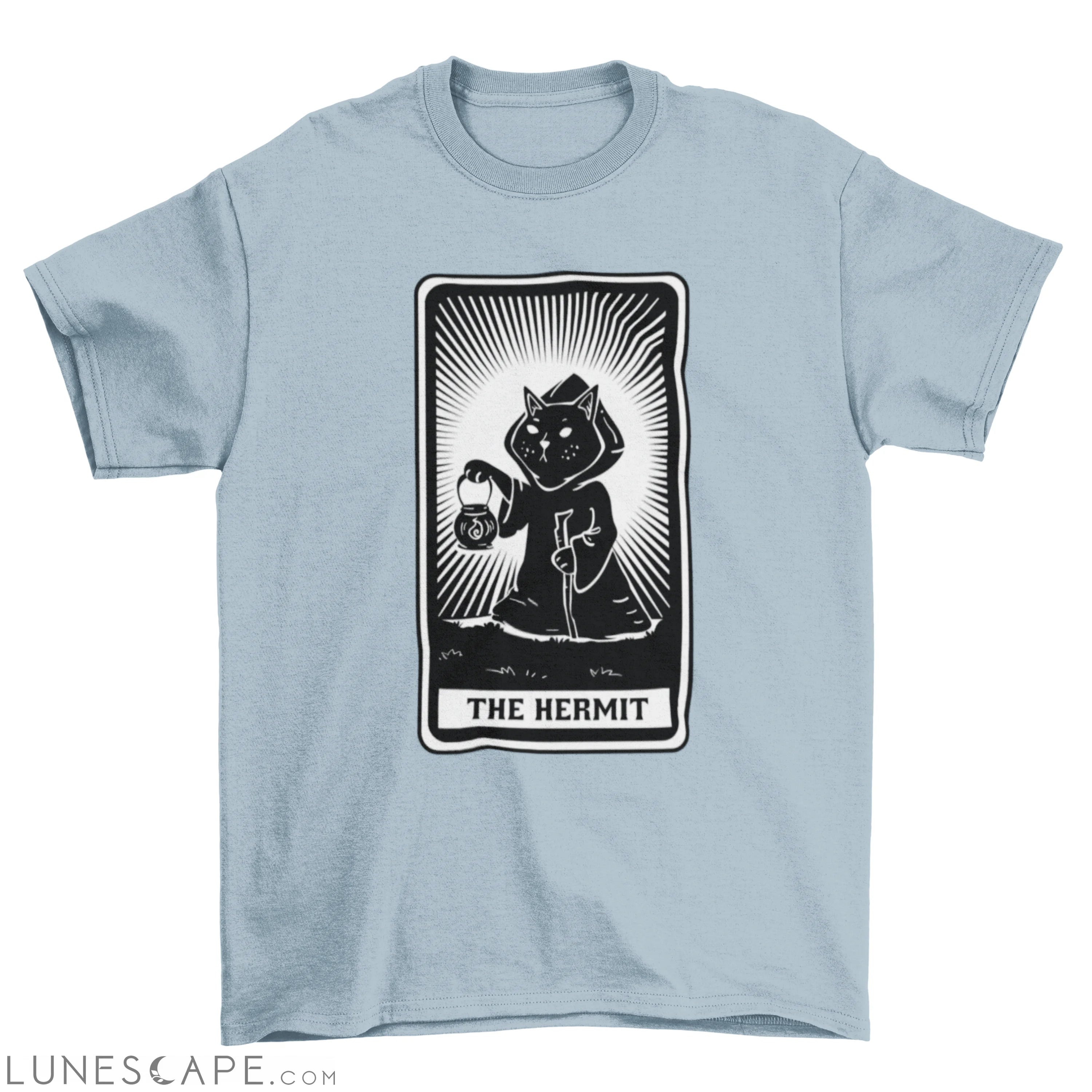 Cat tarot card fantasy t-shirt design LUNESCAPE