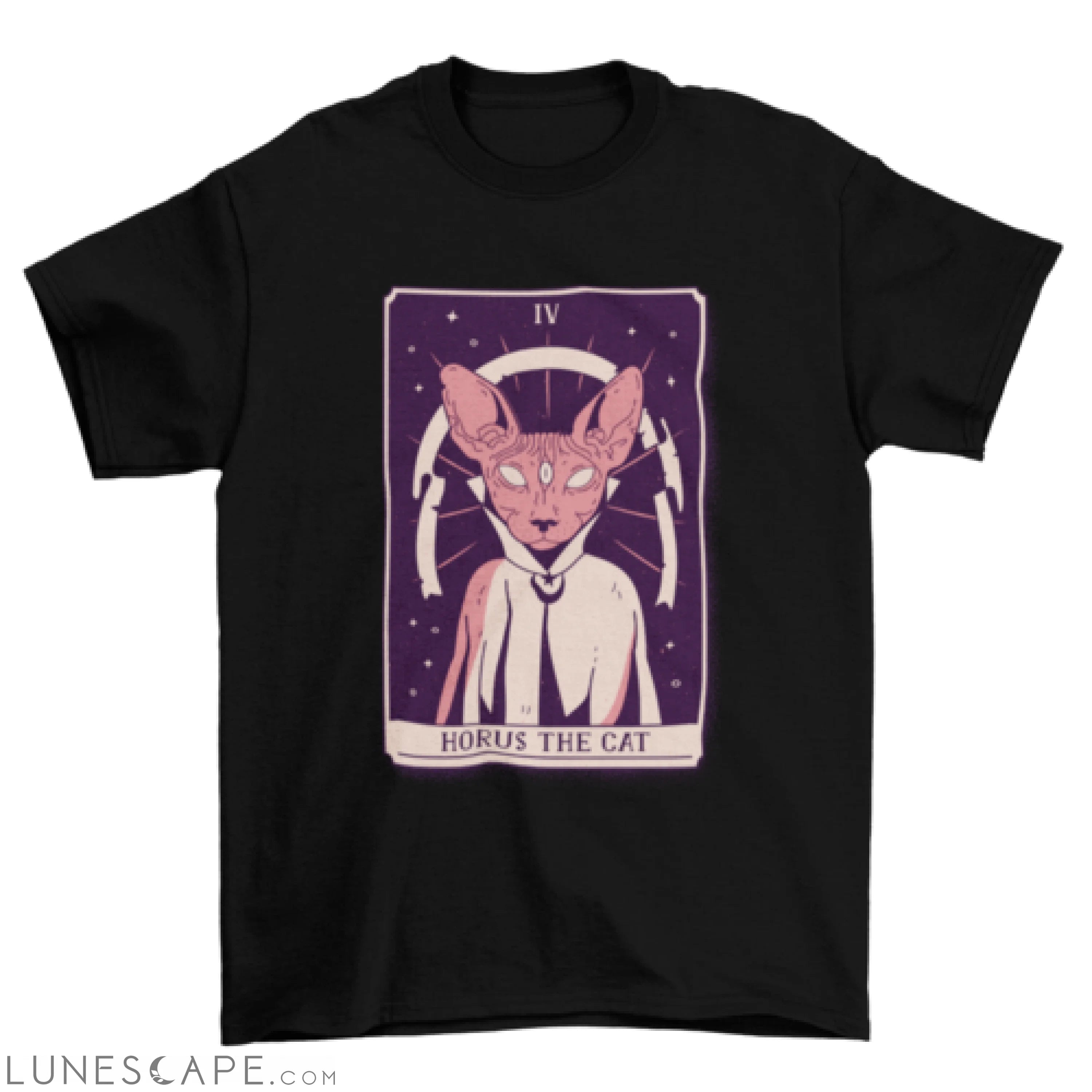 Cat wizard mystical tarot card t-shirt LUNESCAPE