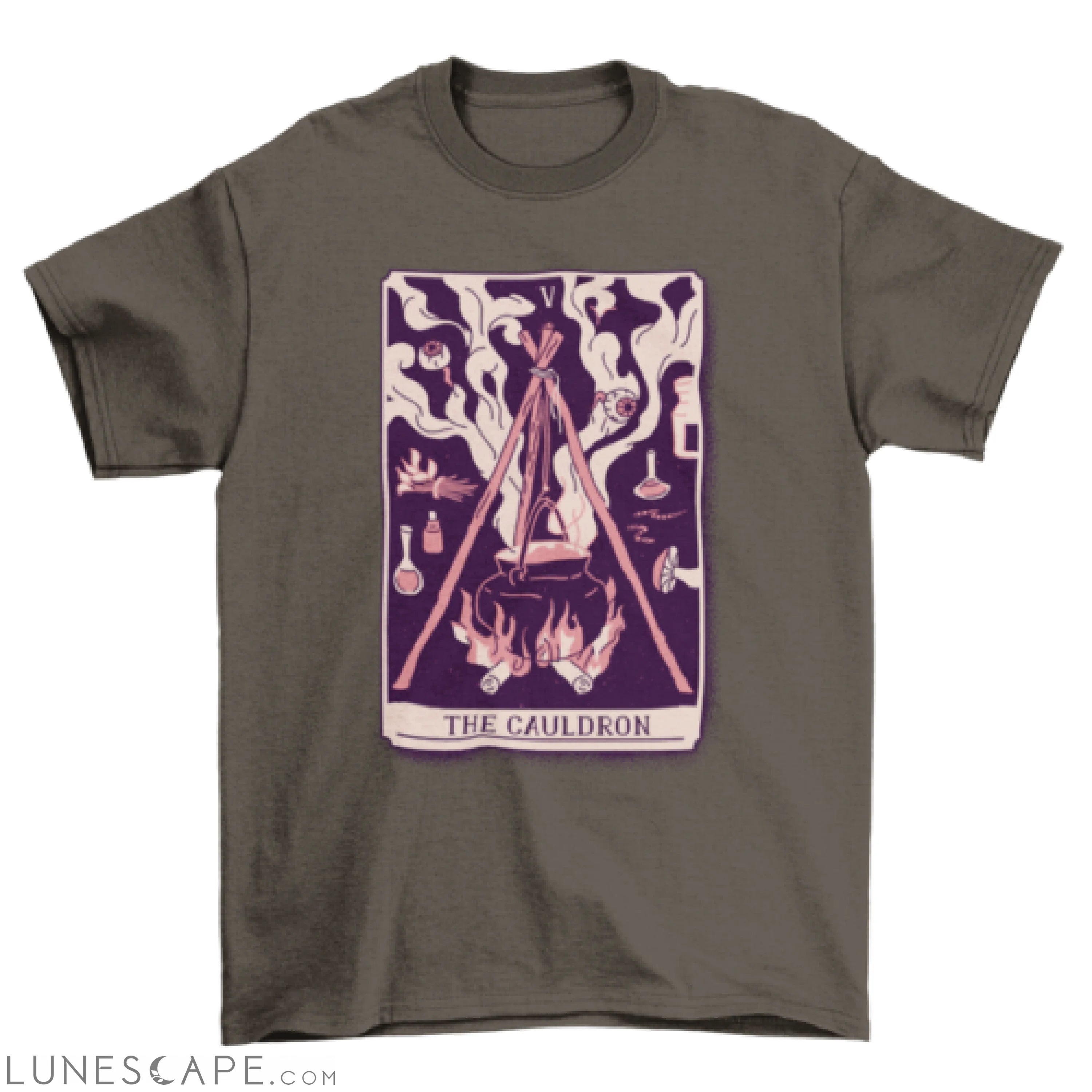 Cauldron mystical tarot card t-shirt LUNESCAPE