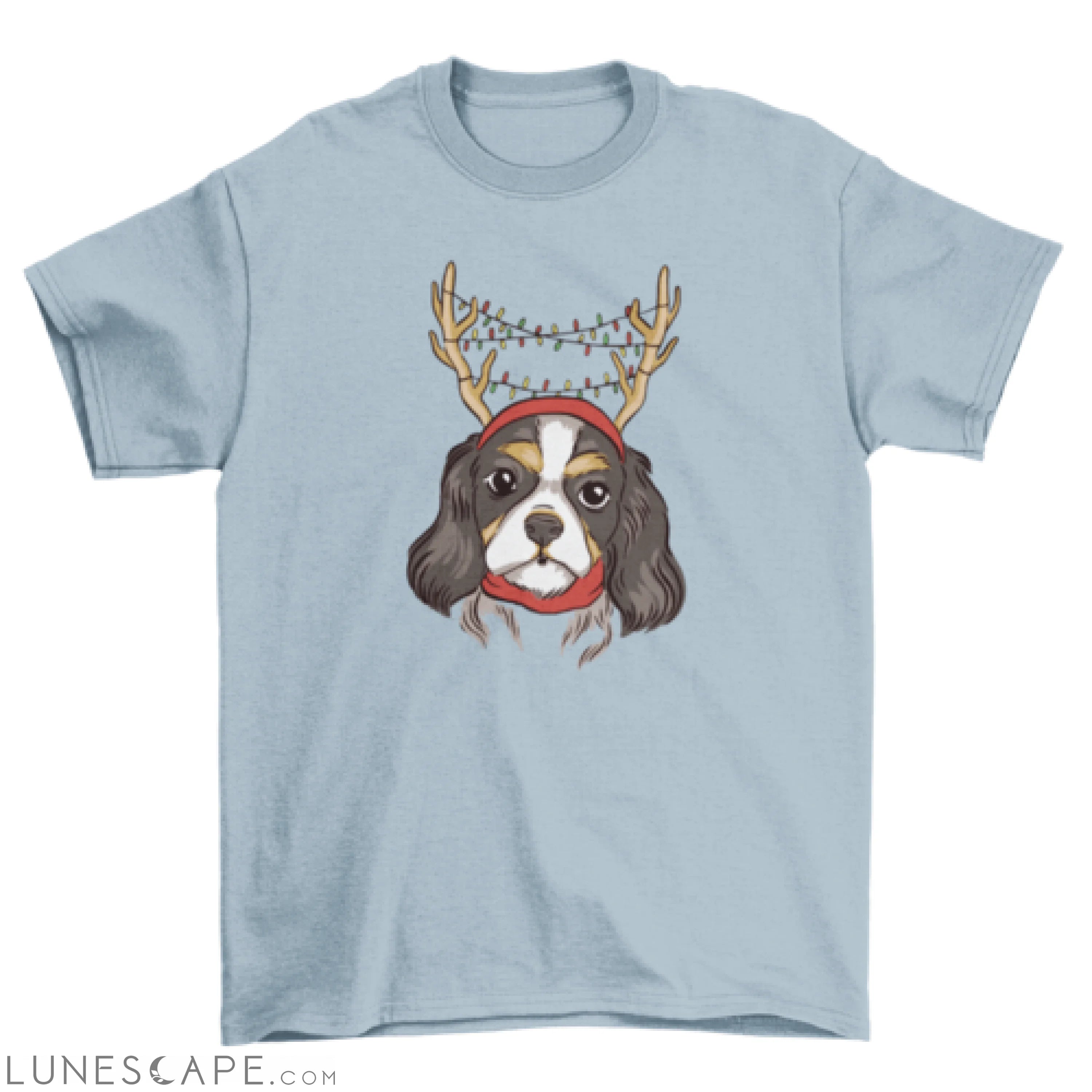 Cavalier dog reindeer t-shirt design LUNESCAPE