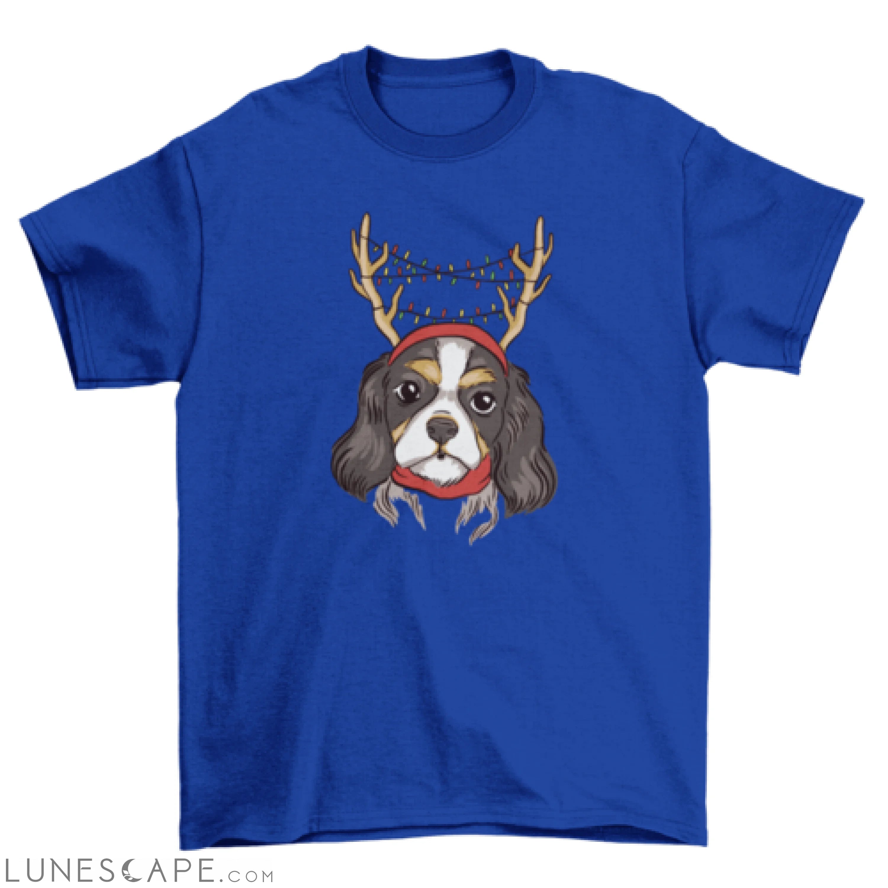 Cavalier dog reindeer t-shirt design LUNESCAPE