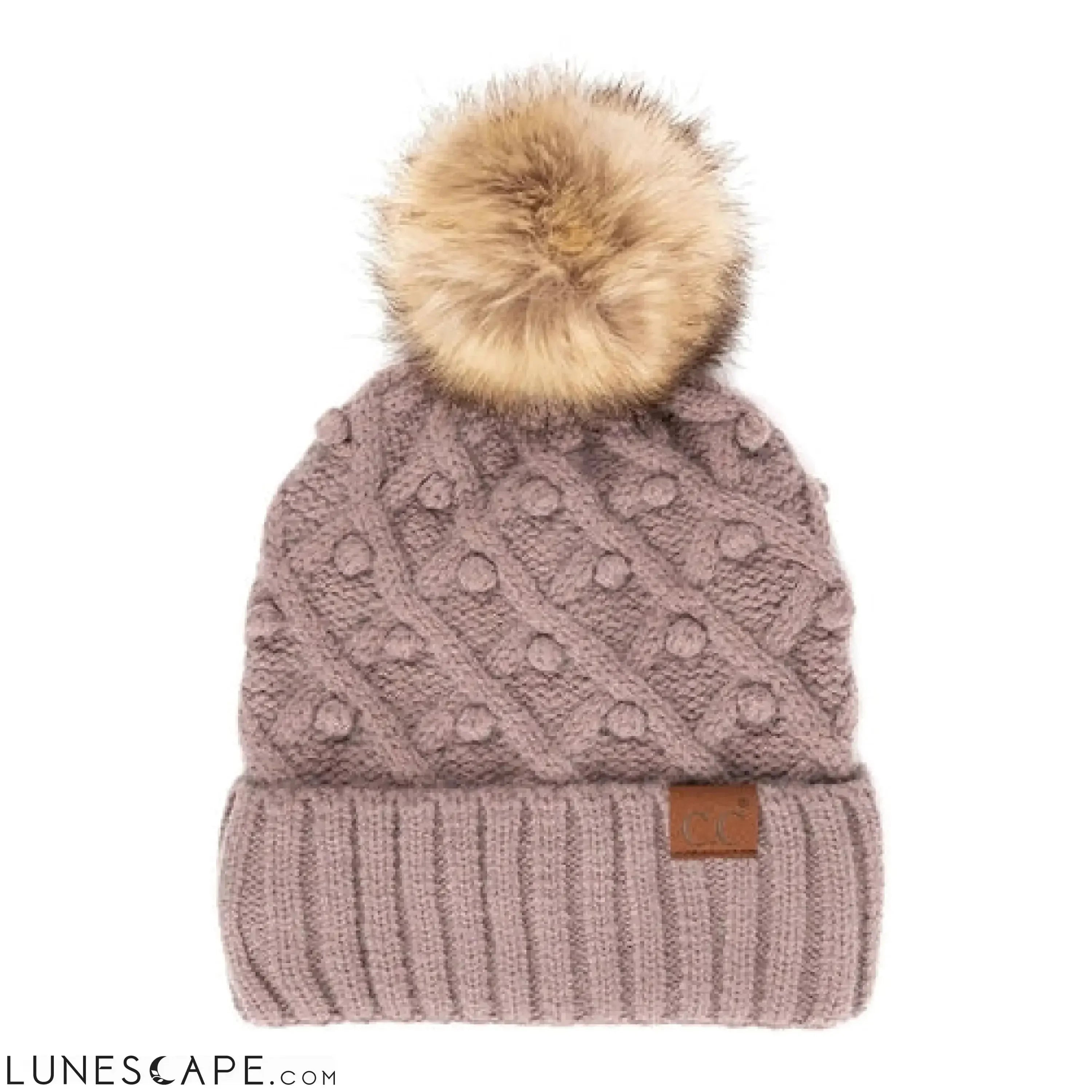CC Crafted Pom Detail Beanie | Adult and Kid Sizes LUNESCAPE