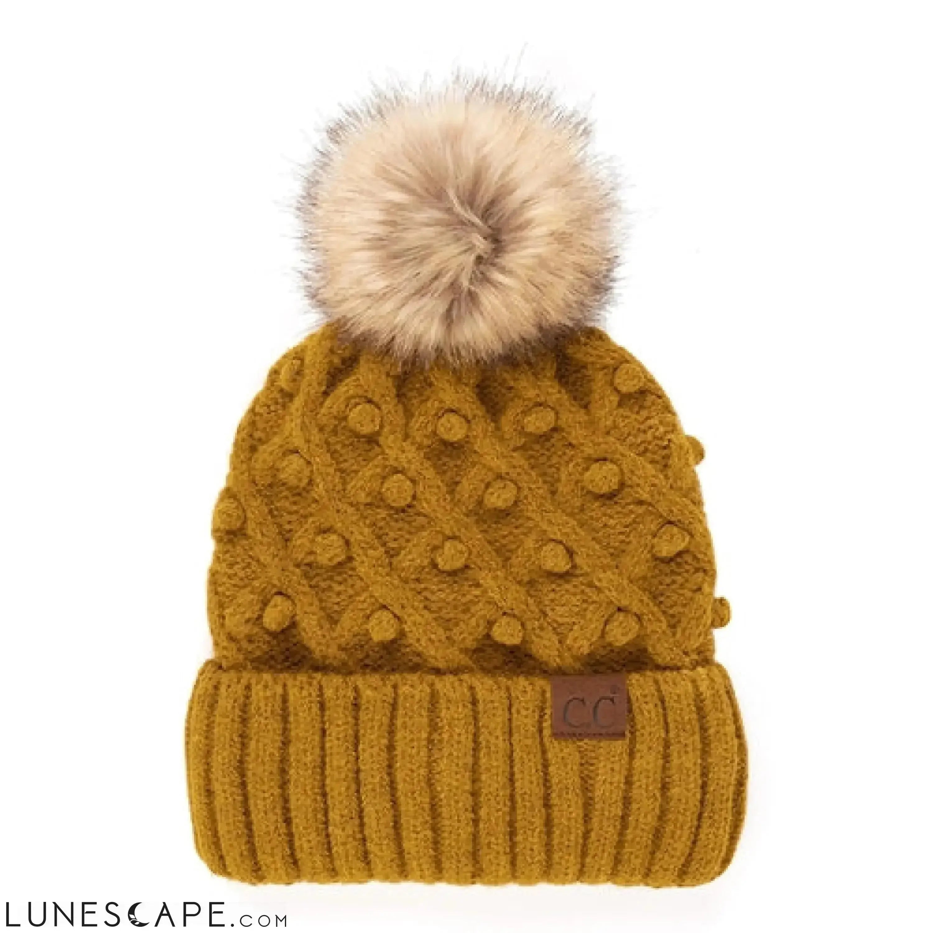 CC Crafted Pom Detail Beanie | Adult and Kid Sizes LUNESCAPE