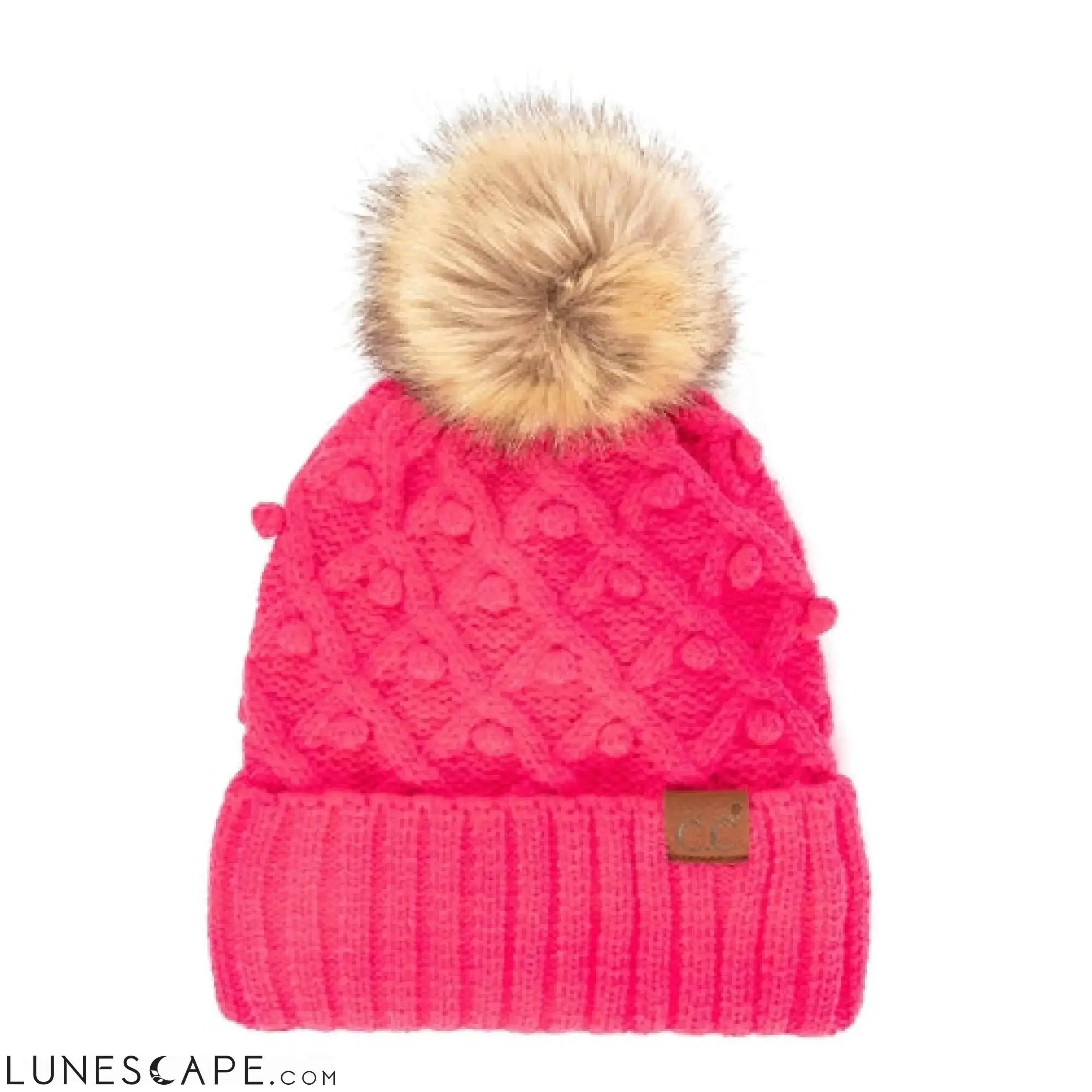 CC Crafted Pom Detail Beanie | Adult and Kid Sizes LUNESCAPE