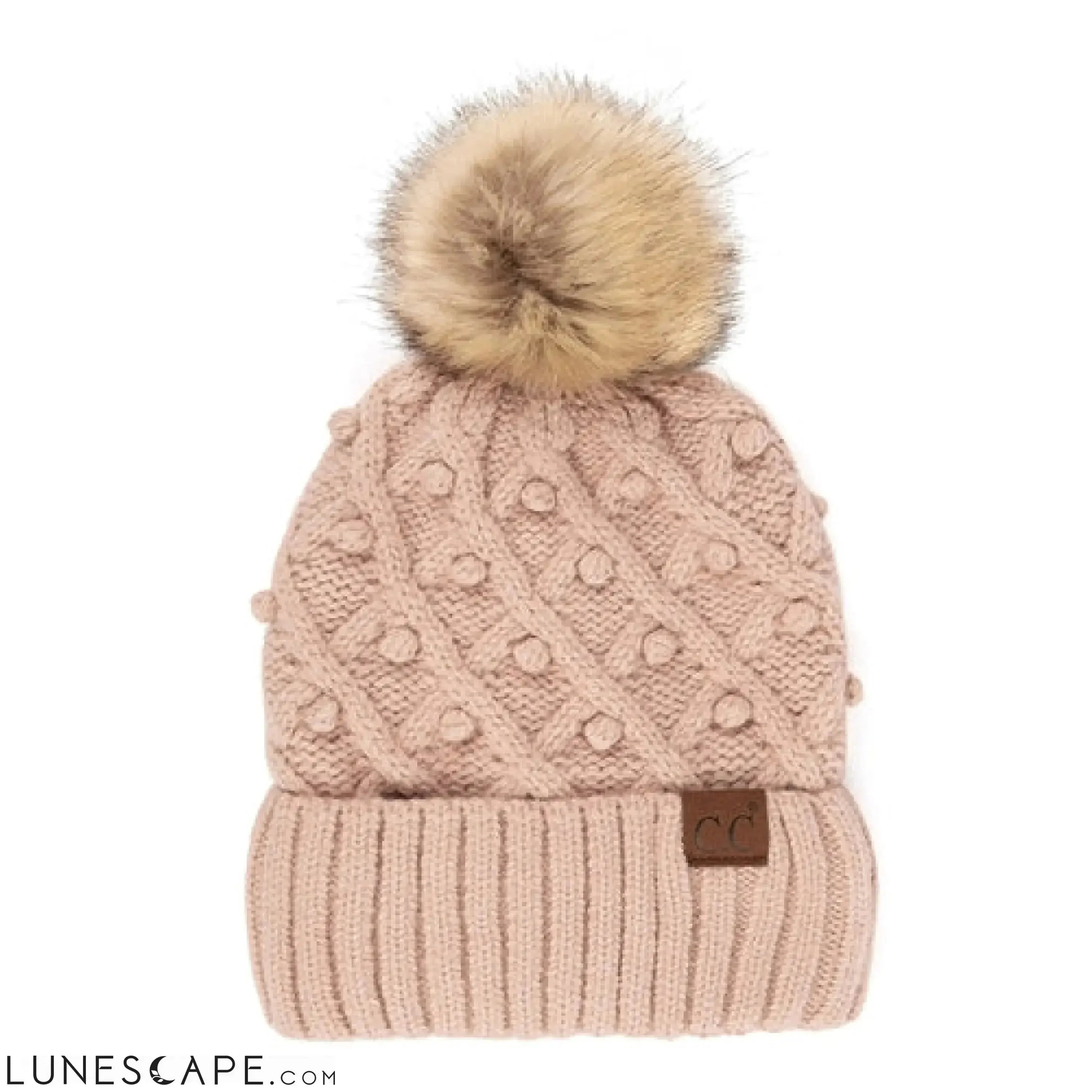 CC Crafted Pom Detail Beanie | Adult and Kid Sizes LUNESCAPE