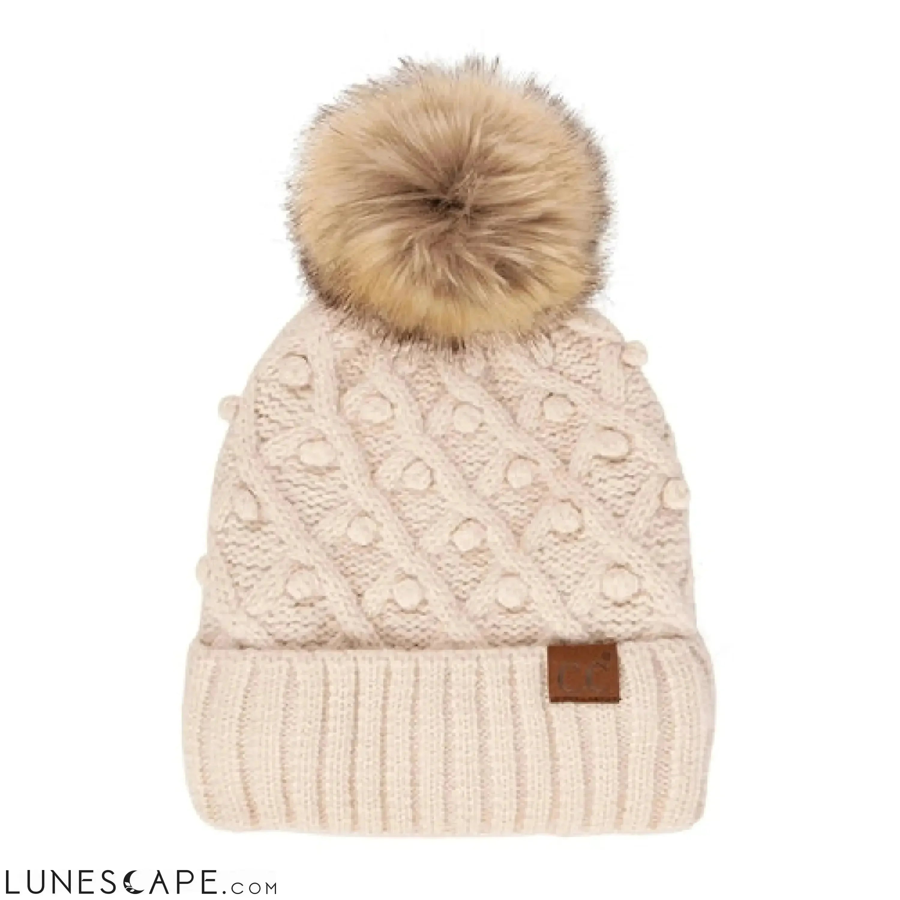 CC Crafted Pom Detail Beanie | Adult and Kid Sizes LUNESCAPE