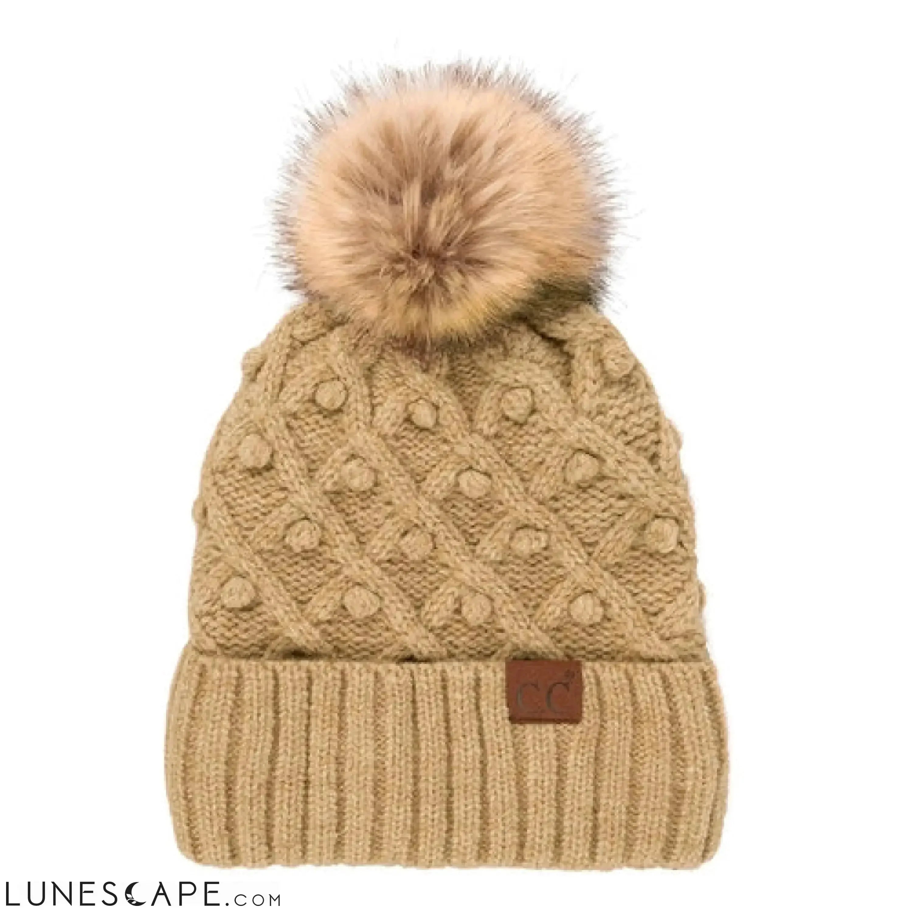 CC Crafted Pom Detail Beanie | Adult and Kid Sizes LUNESCAPE
