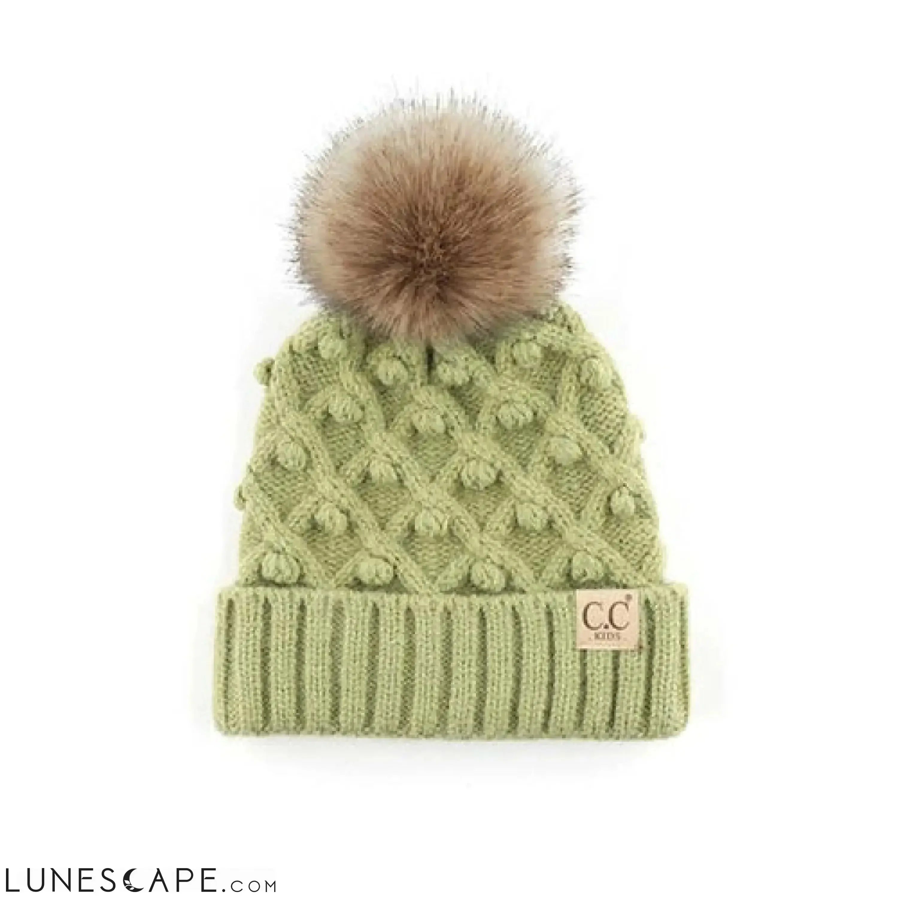 CC Crafted Pom Detail Beanie | Adult and Kid Sizes LUNESCAPE