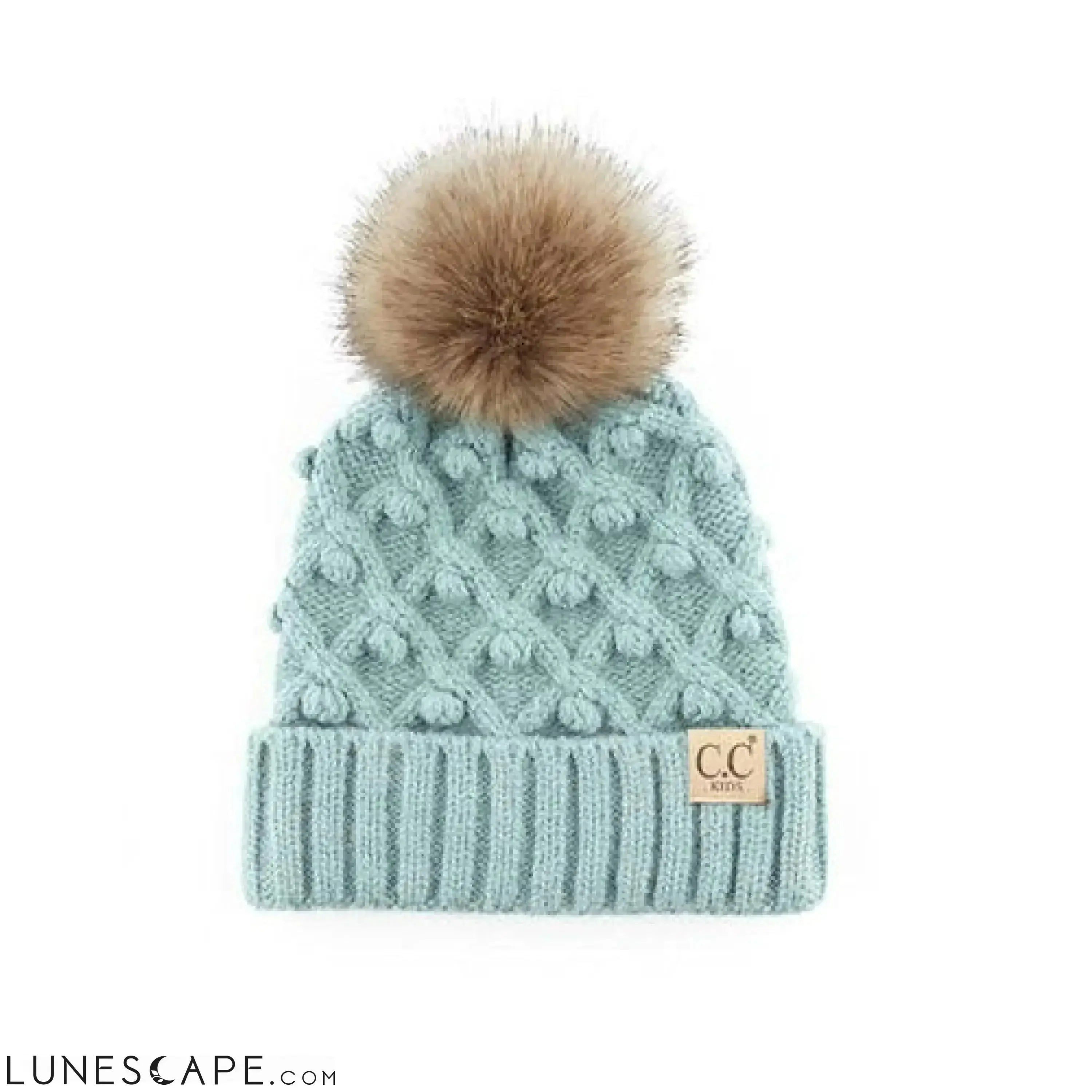 CC Crafted Pom Detail Beanie | Adult and Kid Sizes LUNESCAPE