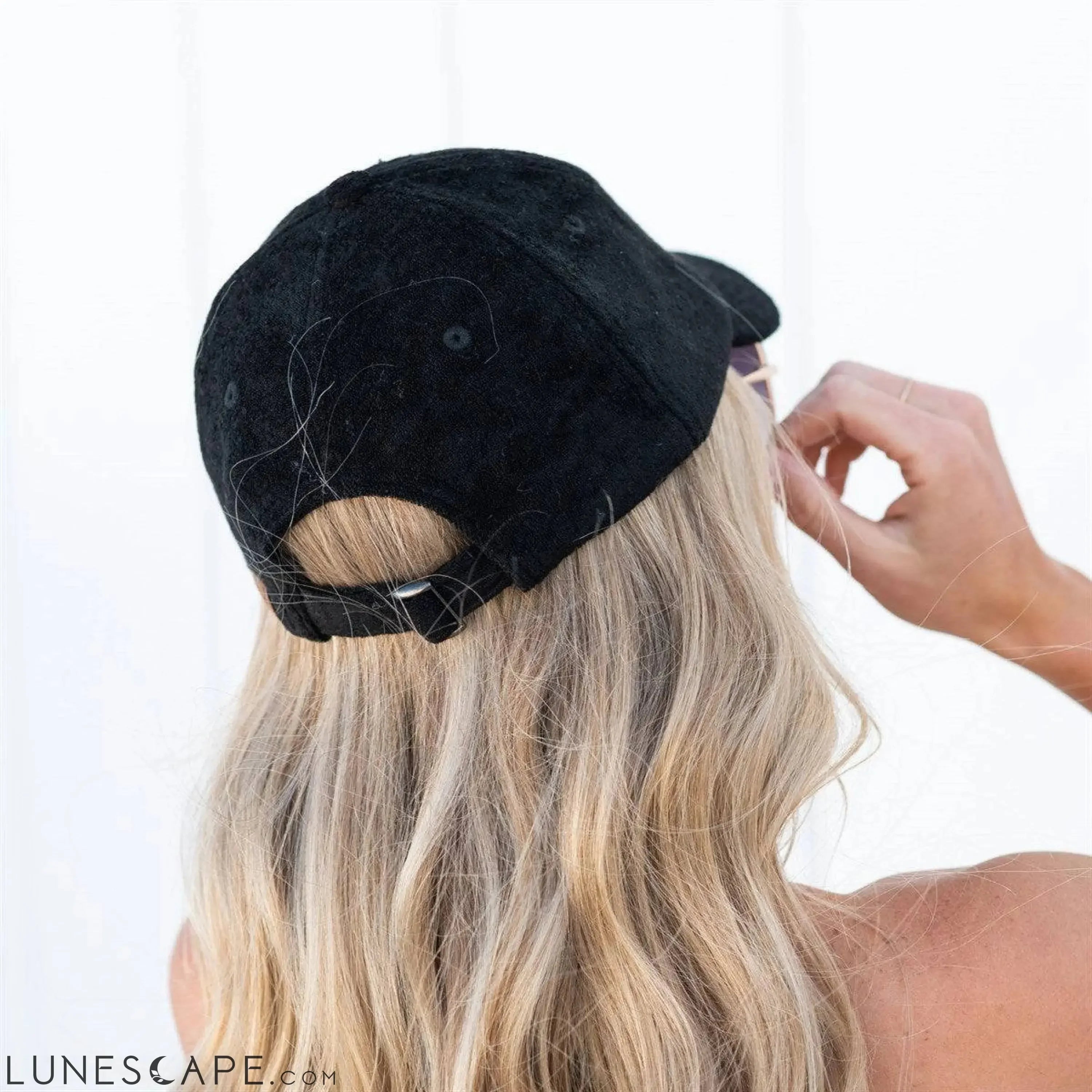 CC Terry Cloth Women Baseball Trucker Cap Low Ponytail Hat LUNESCAPE