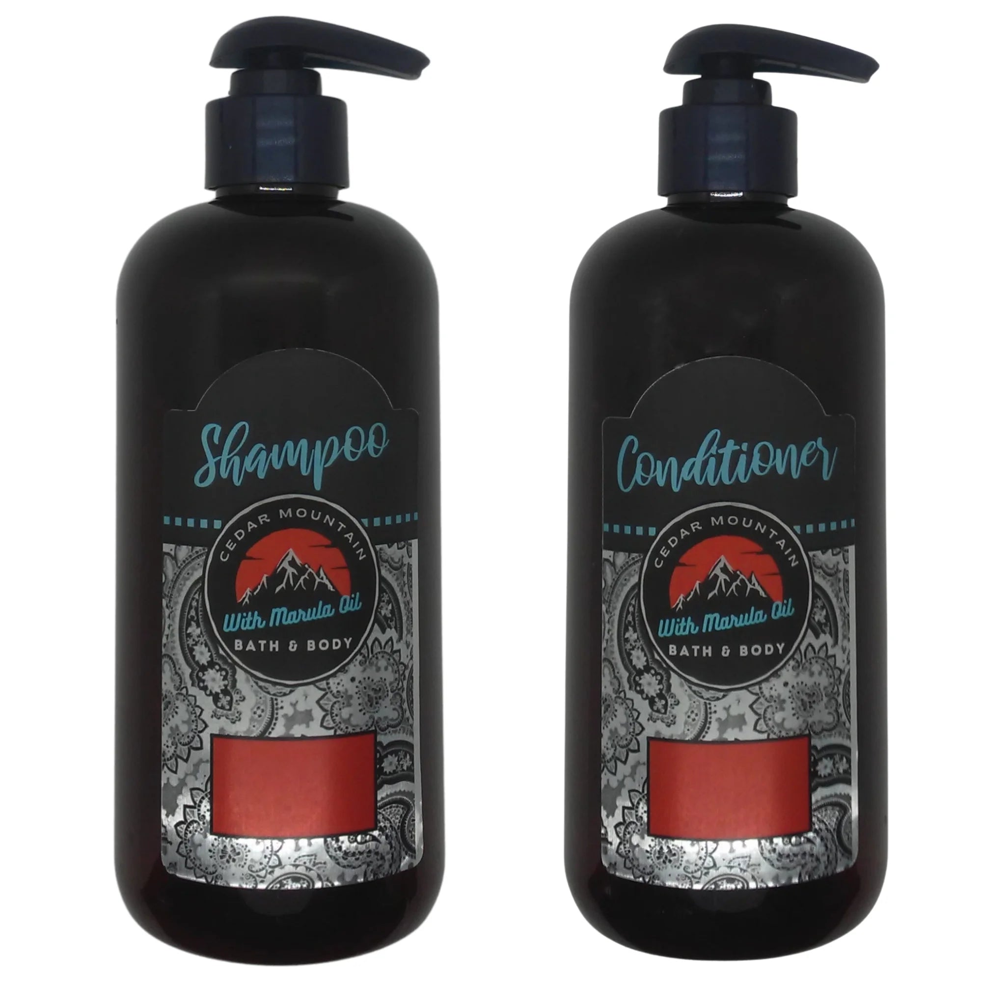 Cedar Mountain Island Rum Scented Marula Oil Shampoo and Conditioner LUNESCAPE