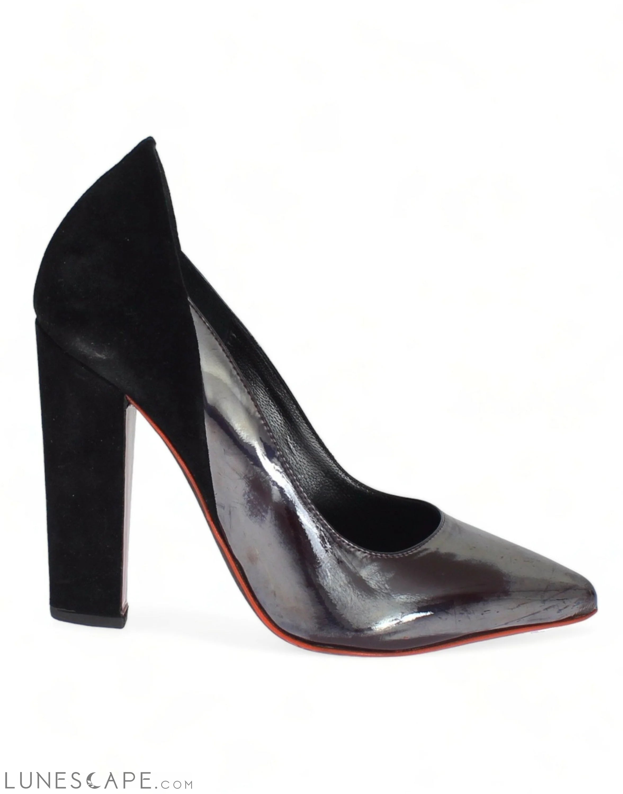 Cédric Charlier Chic Metallic Gray Leather Pumps LUNESCAPE