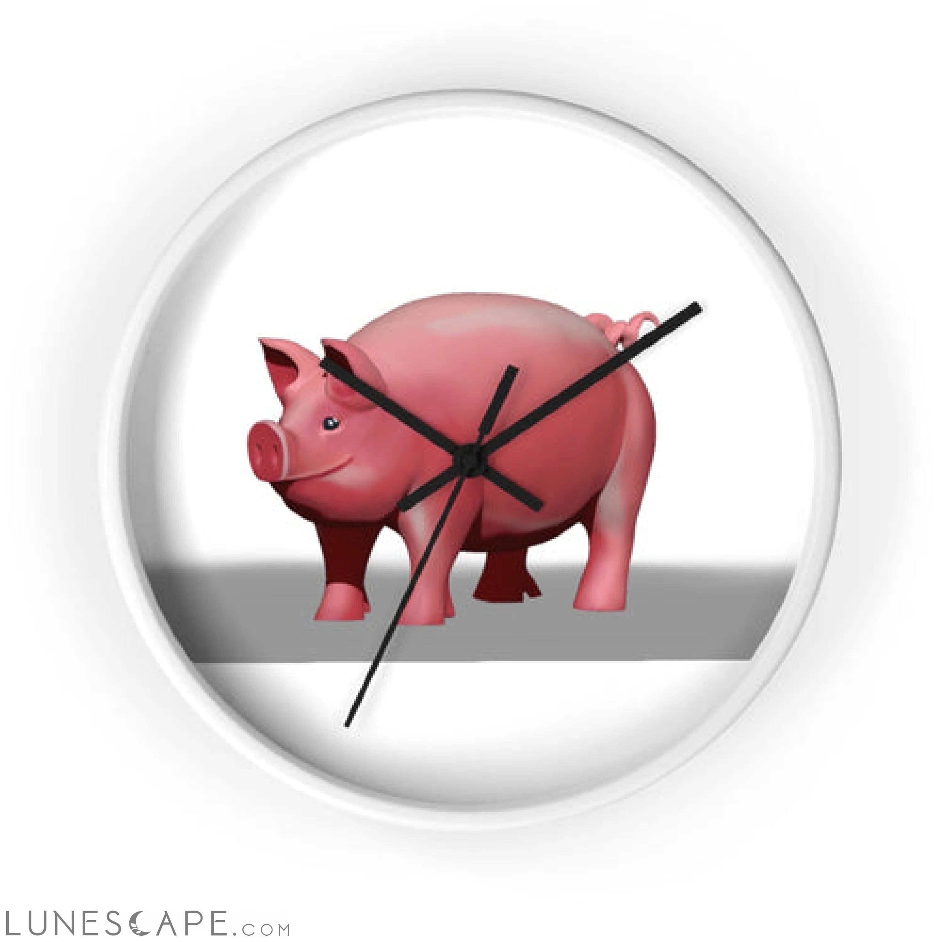 CG Pig Wall clock LUNESCAPE
