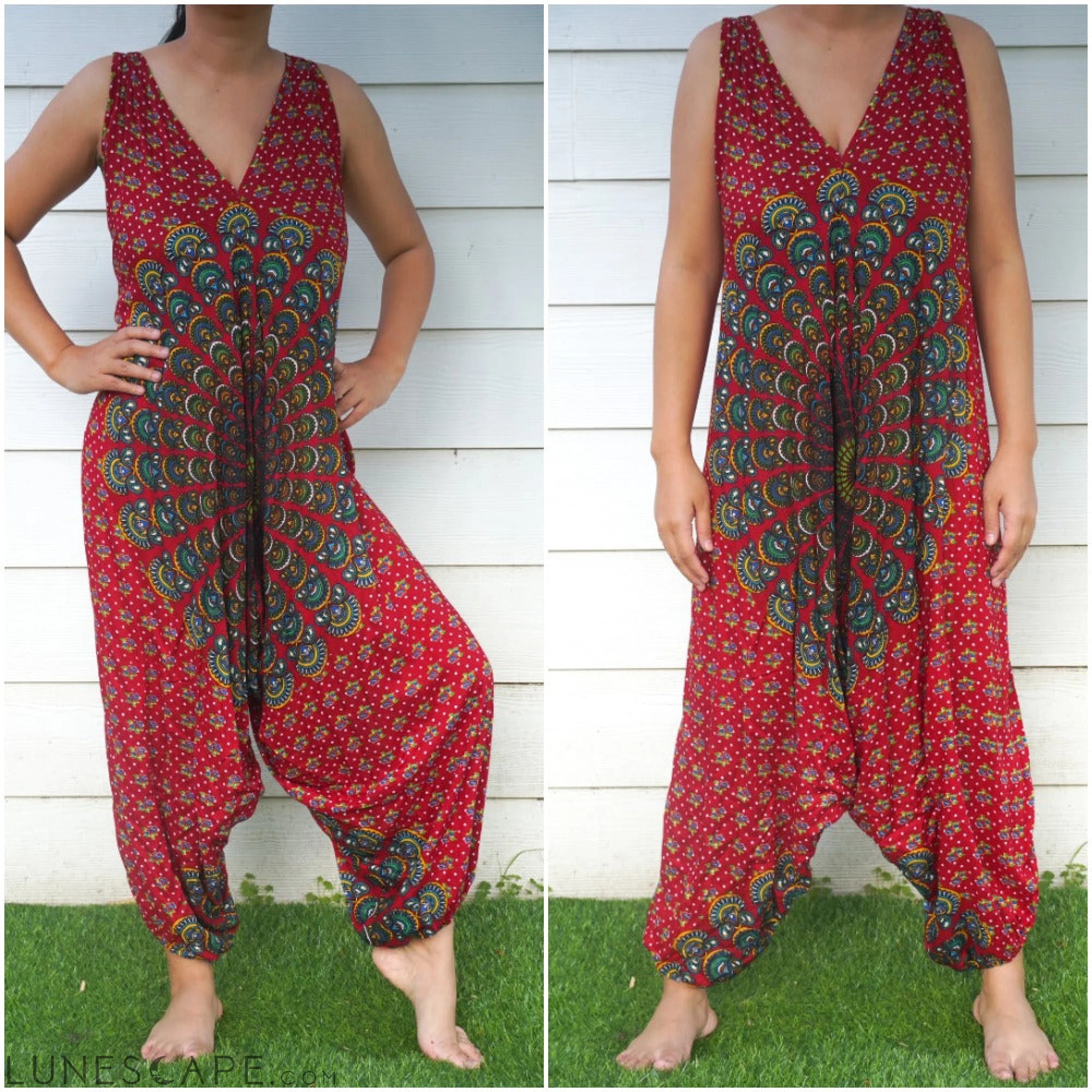 Chakra Hippie Jumpsuits, Boho Jumpsuit LUNESCAPE