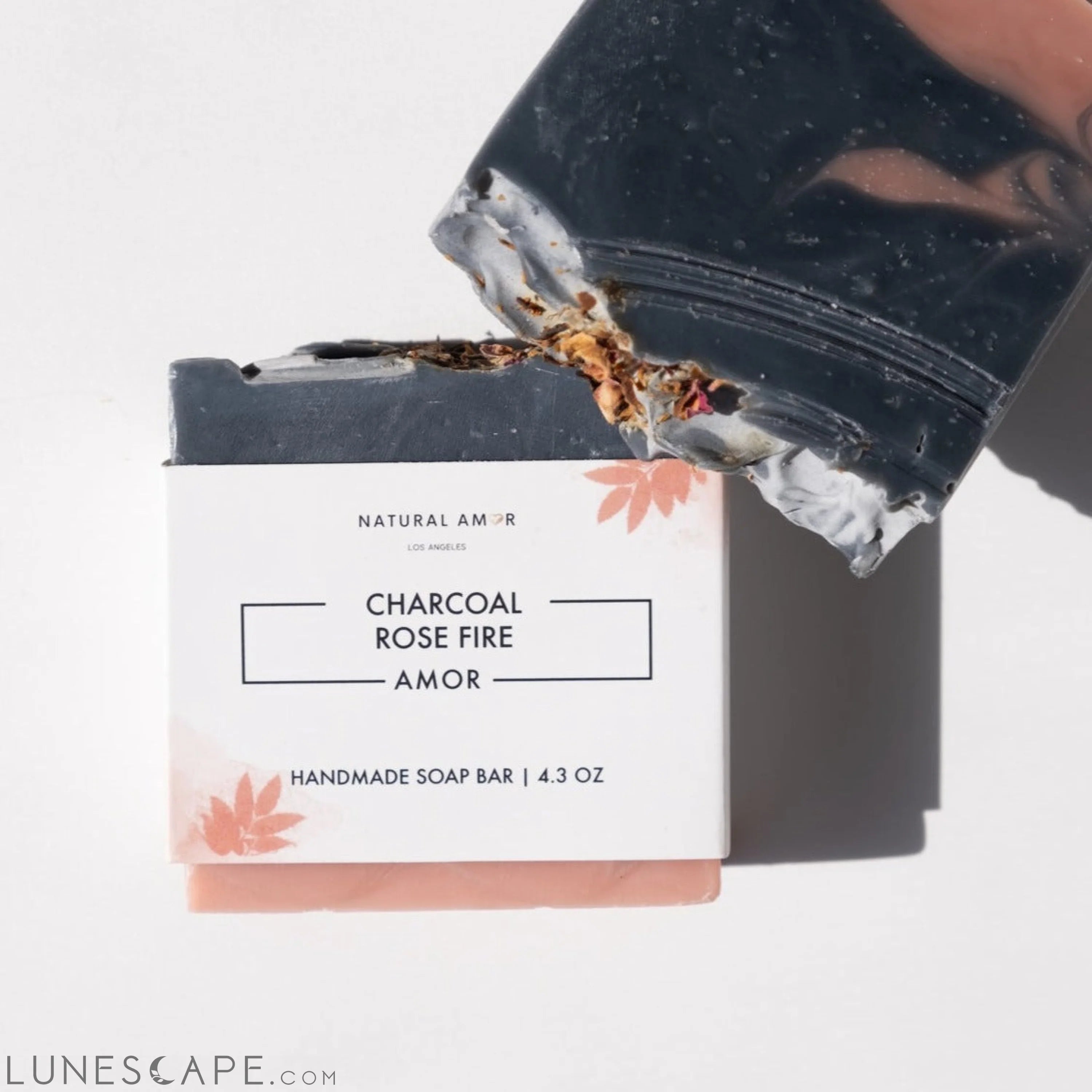 Charcoal Cedar Rose Soap Bar LUNESCAPE