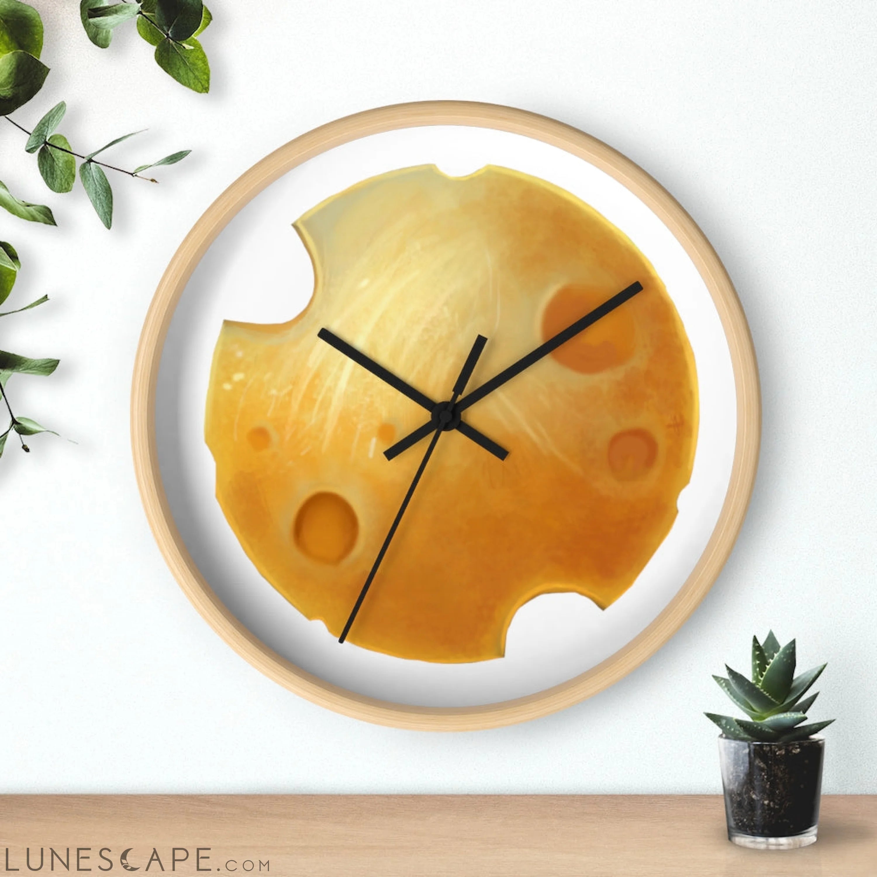 Cheese Wall clock LUNESCAPE
