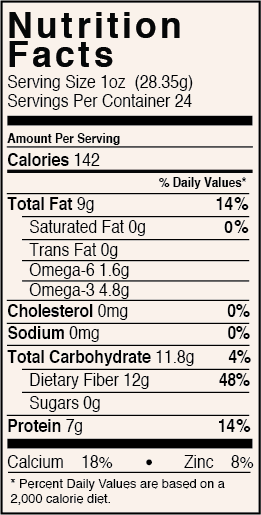 Cold Milled Raw Chia Ground - Omega-3 & Fiber Superfood Jar LUNESCAPE