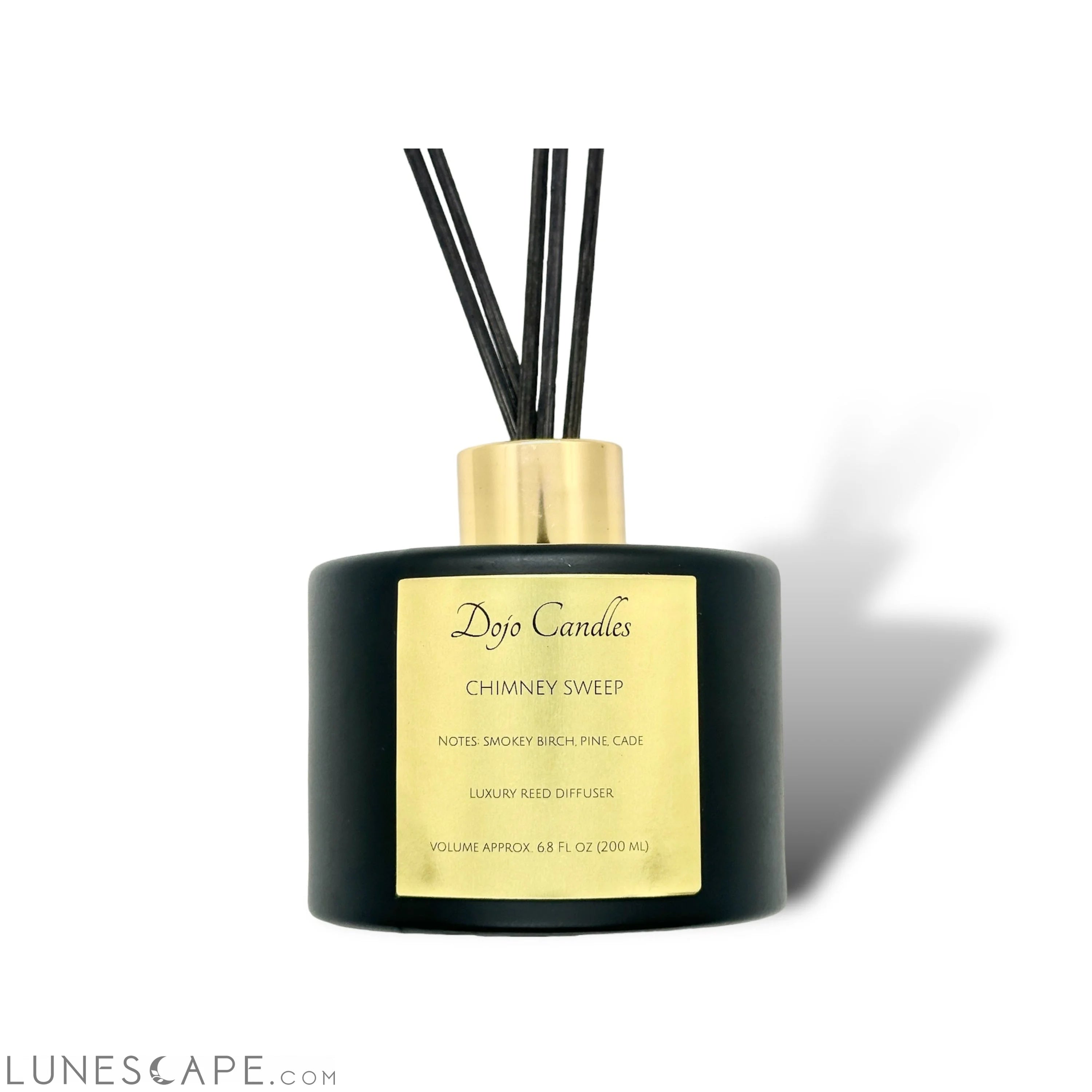Chimney Sweep (Feu De Bois Dupe) Luxury Reed Diffuser. LUNESCAPE
