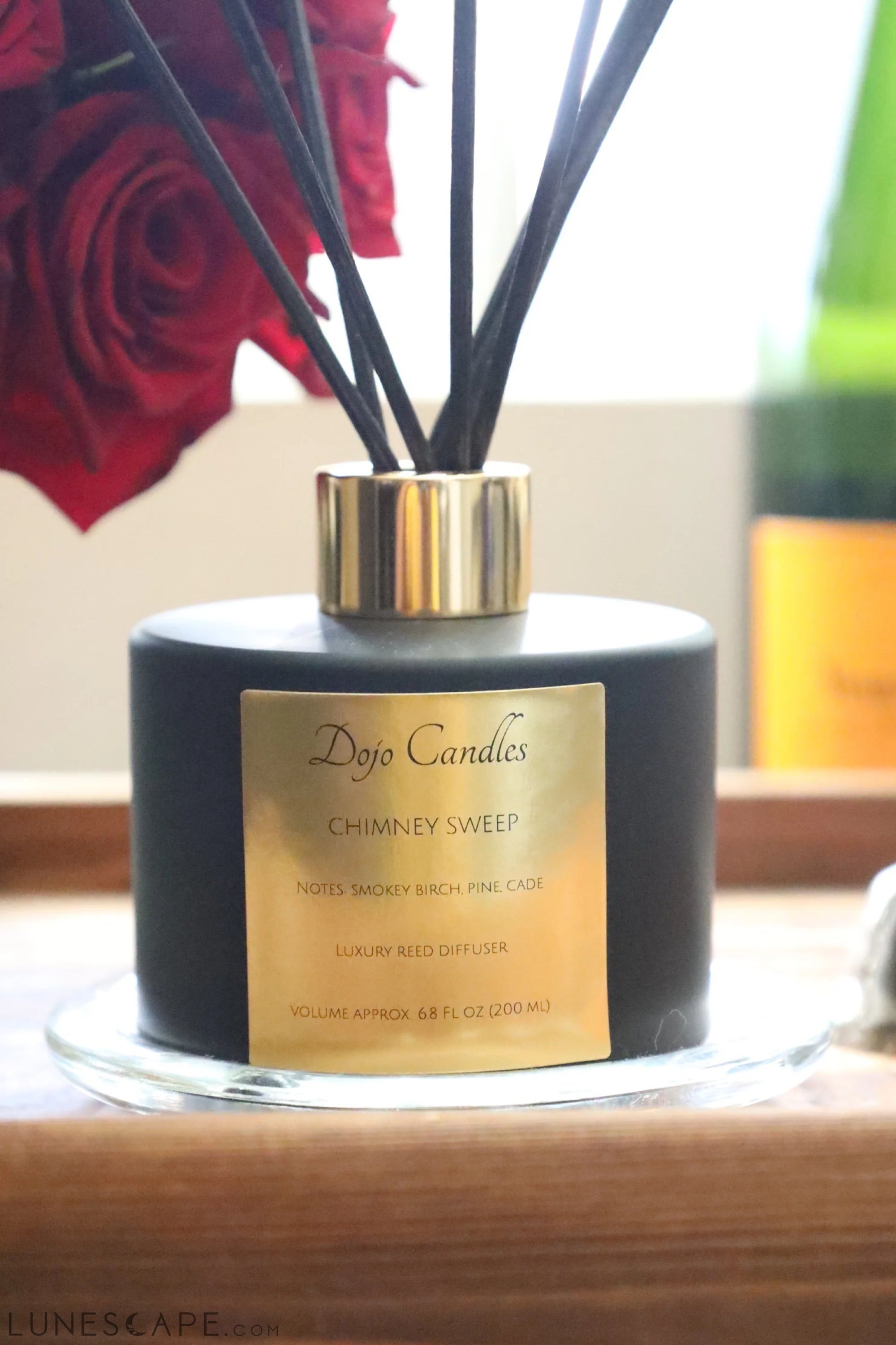 Chimney Sweep (Feu De Bois Dupe) Luxury Reed Diffuser. LUNESCAPE