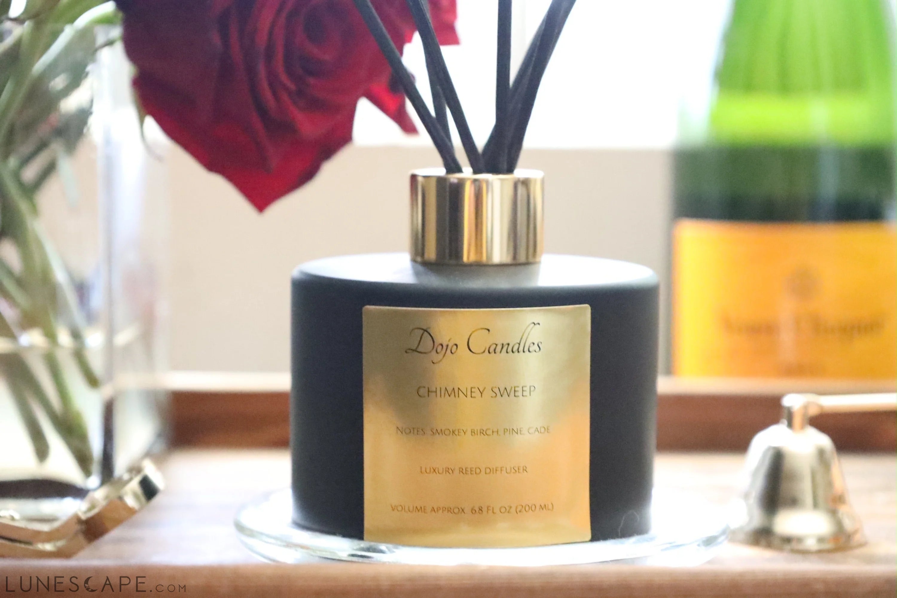Chimney Sweep (Feu De Bois Dupe) Luxury Reed Diffuser. LUNESCAPE