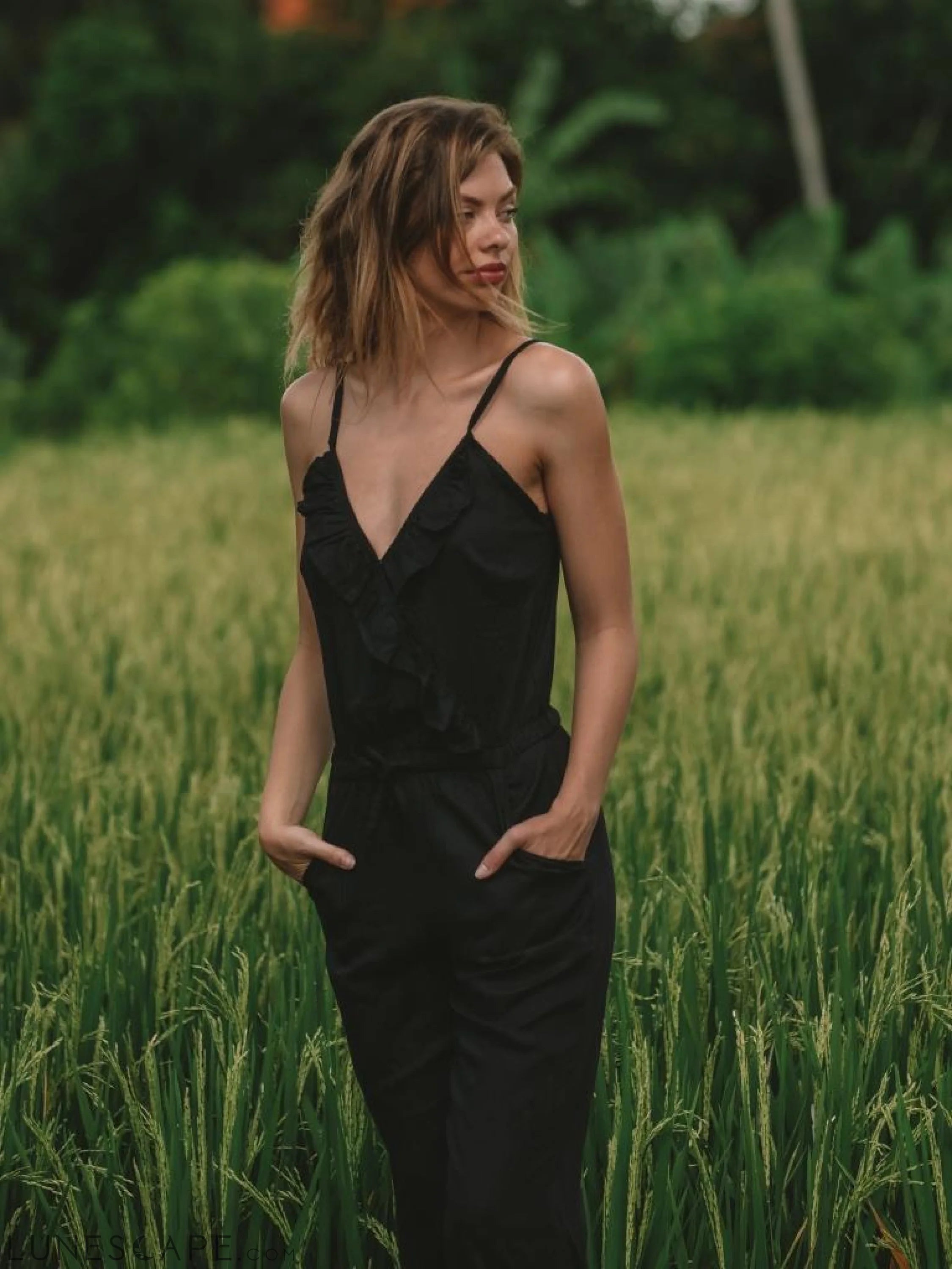 Chloe Jumpsuit - Black LUNESCAPE