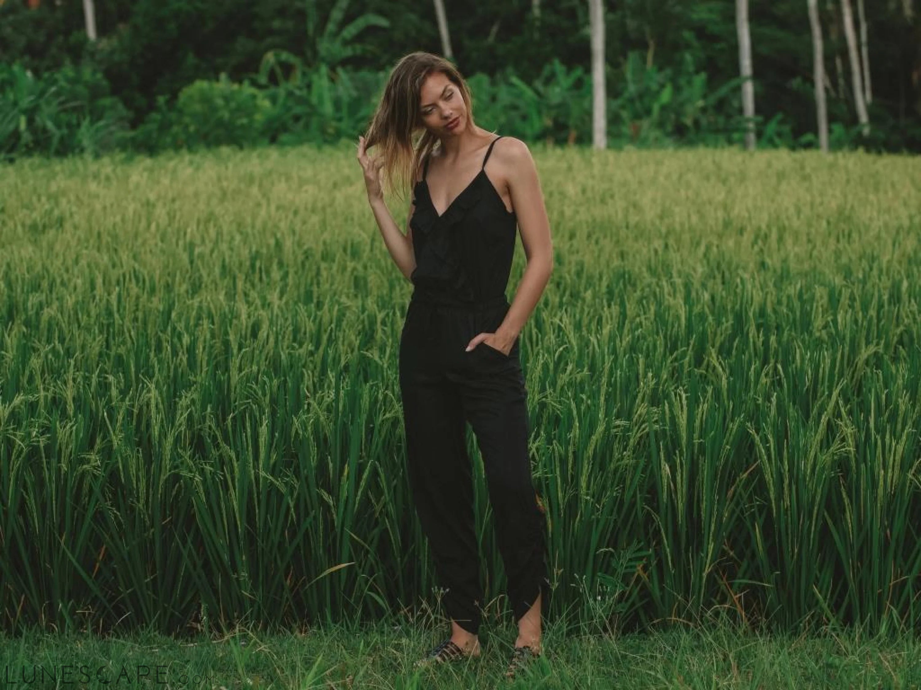 Chloe Jumpsuit - Black LUNESCAPE