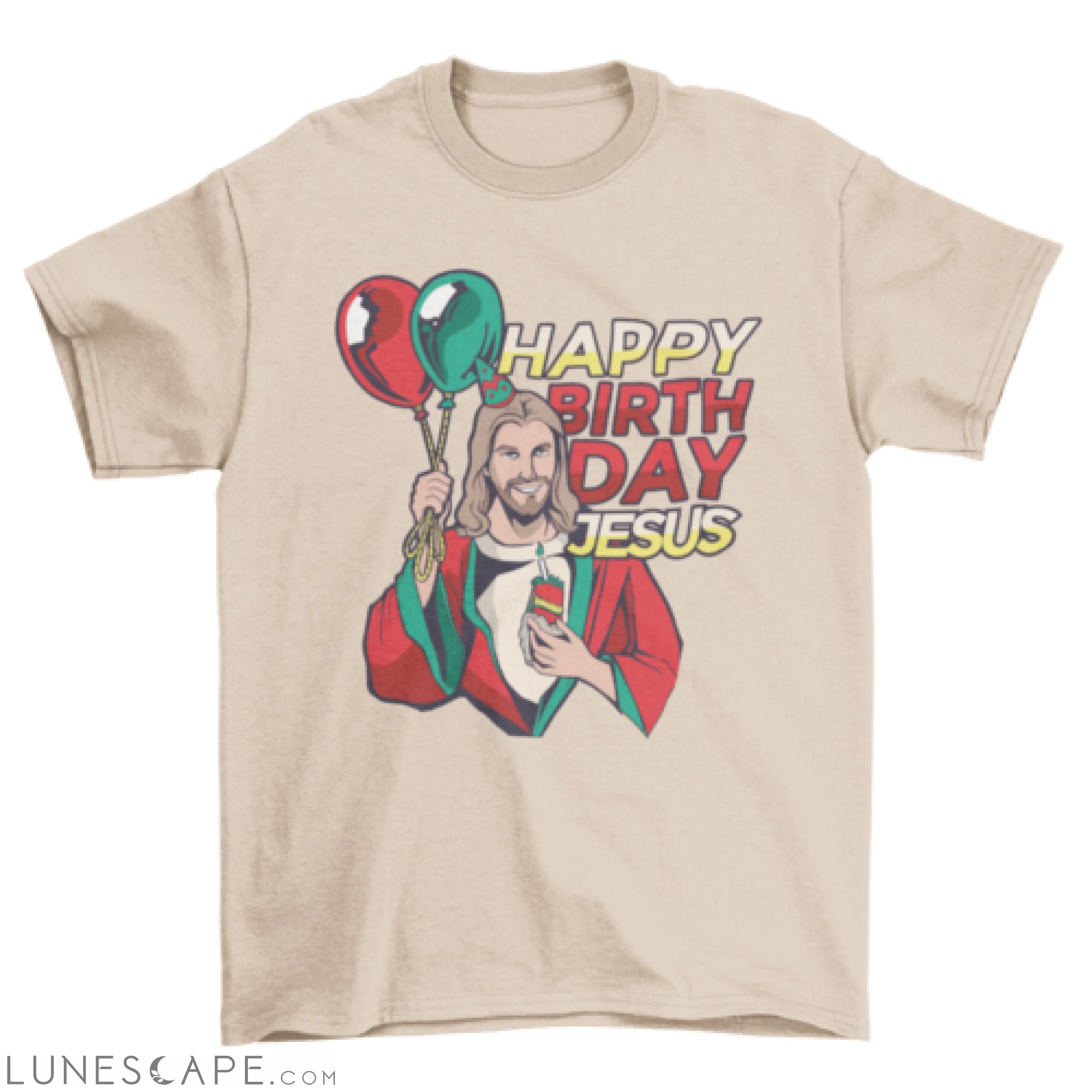 Christmas and Birthday of Jesus Christ wearing red and green clothing LUNESCAPE