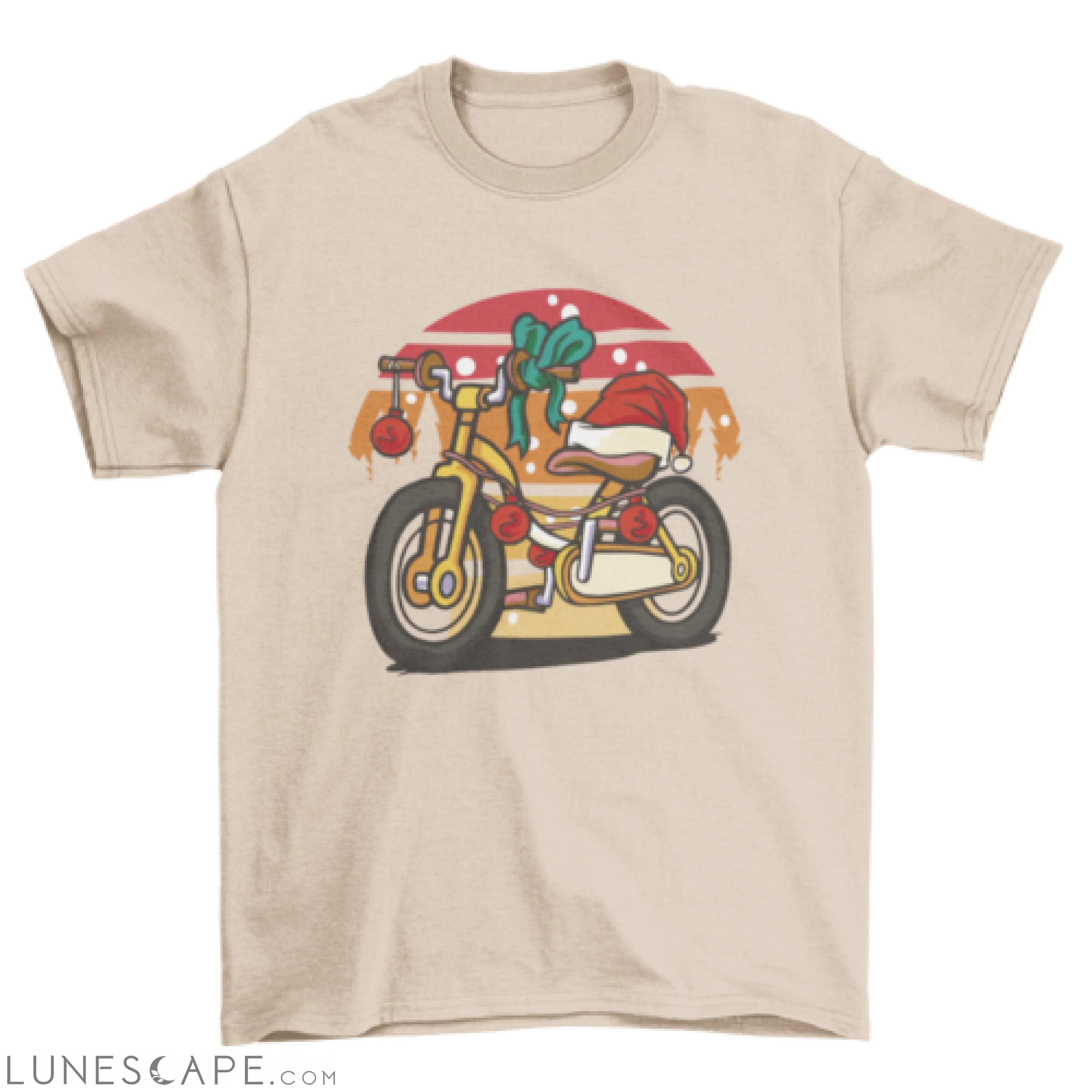 Christmas bike t-shirt LUNESCAPE