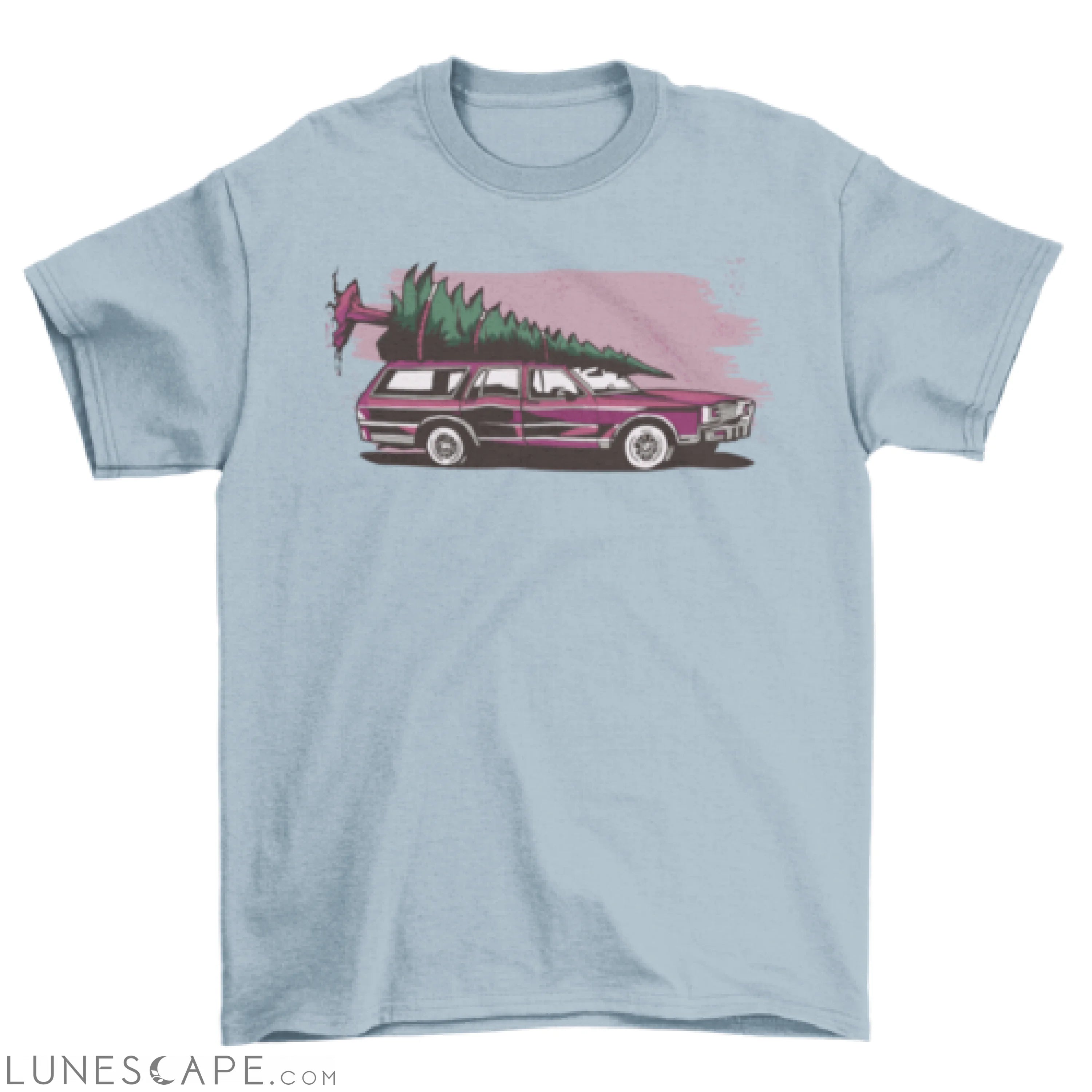 Christmas Car Tree T-shirt LUNESCAPE